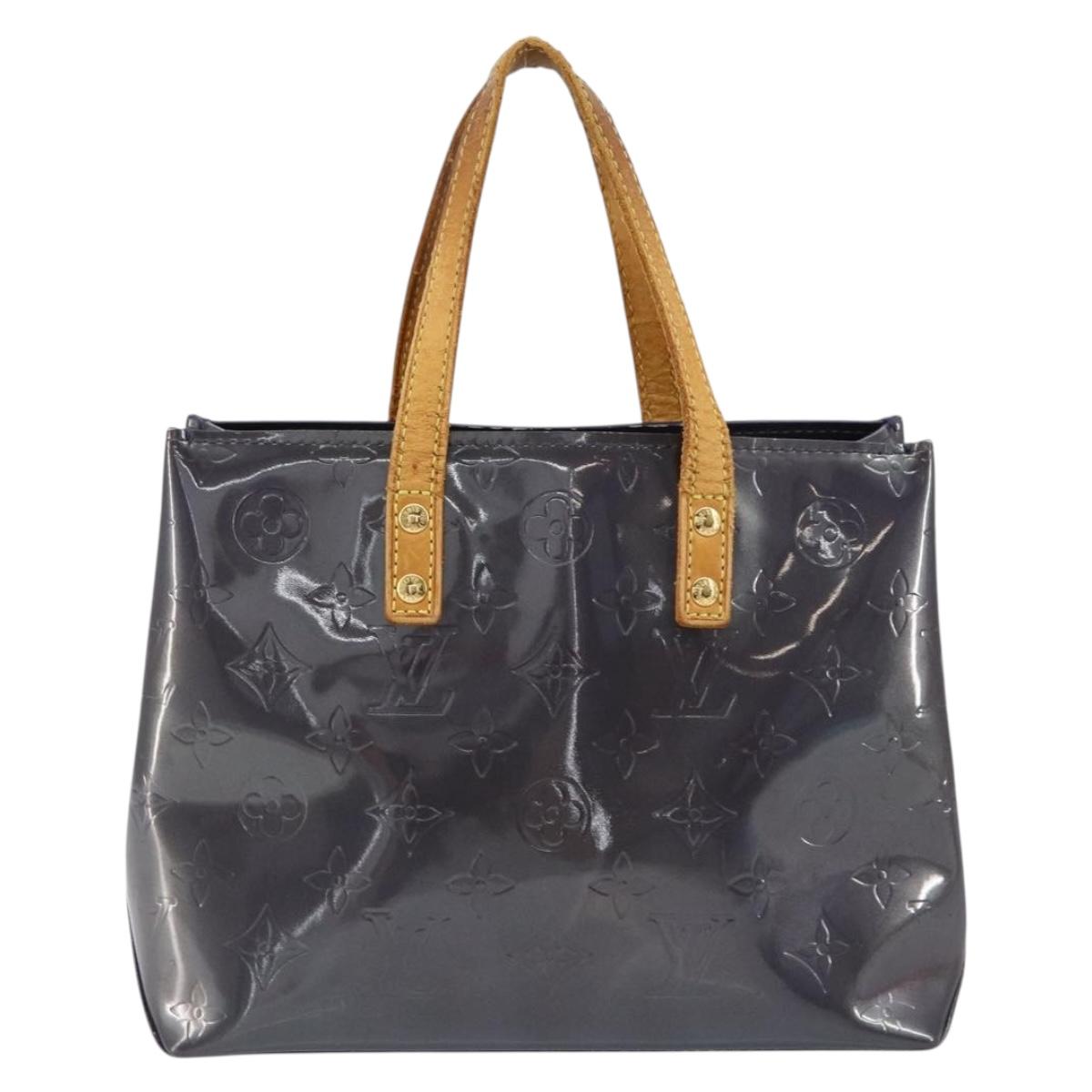 LOUIS VUITTON Monogram Vernis Reade PM Hand Bag Indigo Blue M91335 LV Auth ka286