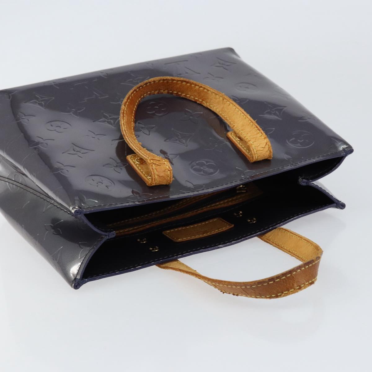 LOUIS VUITTON Monogram Vernis Reade PM Hand Bag Indigo Blue M91335 LV Auth ka286