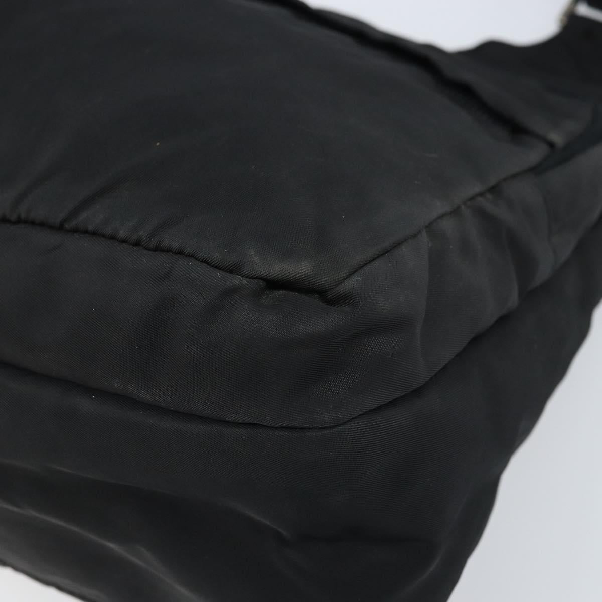 PRADA Shoulder Bag Nylon Black Silver Auth ka2860