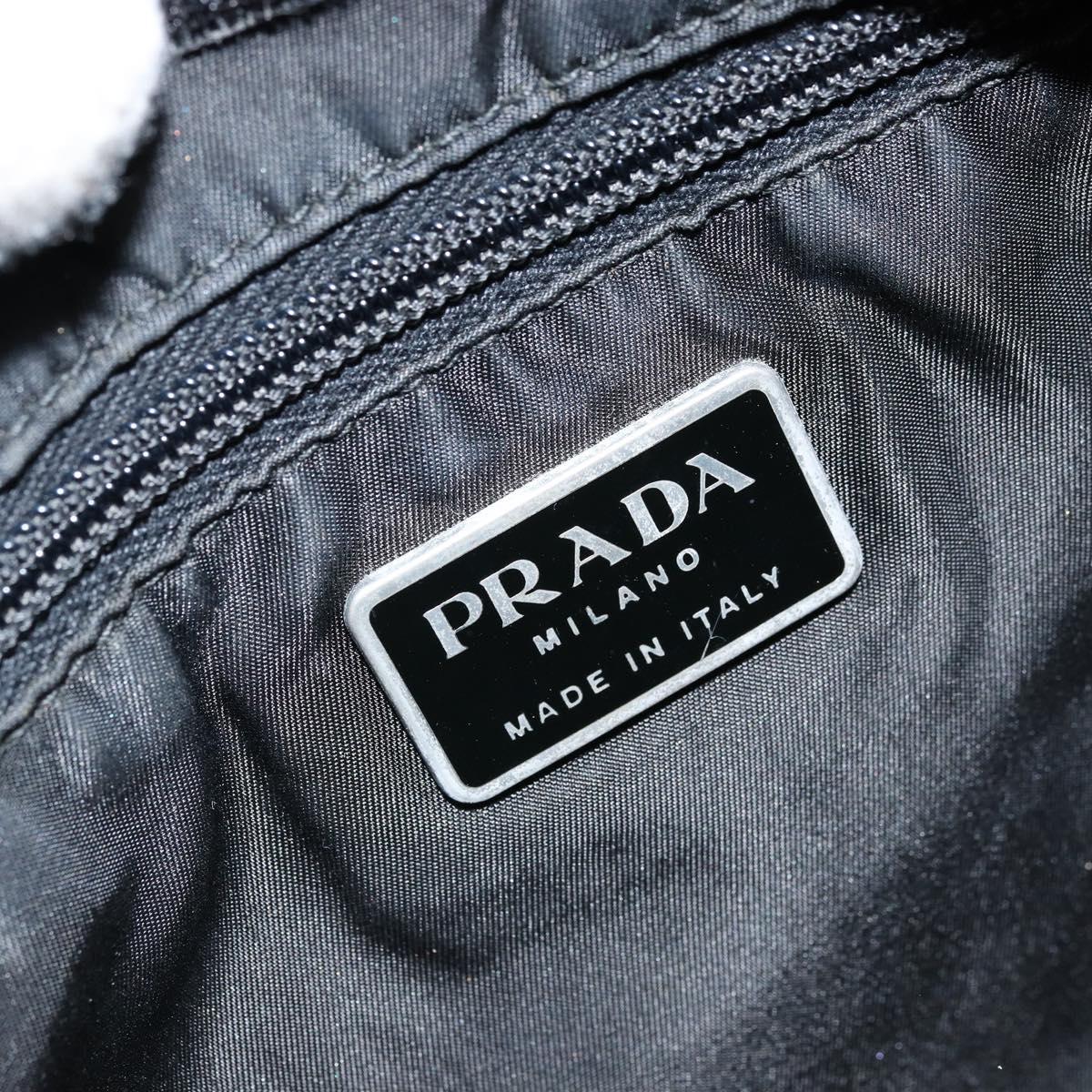 PRADA Shoulder Bag Nylon Black Silver Auth ka2860