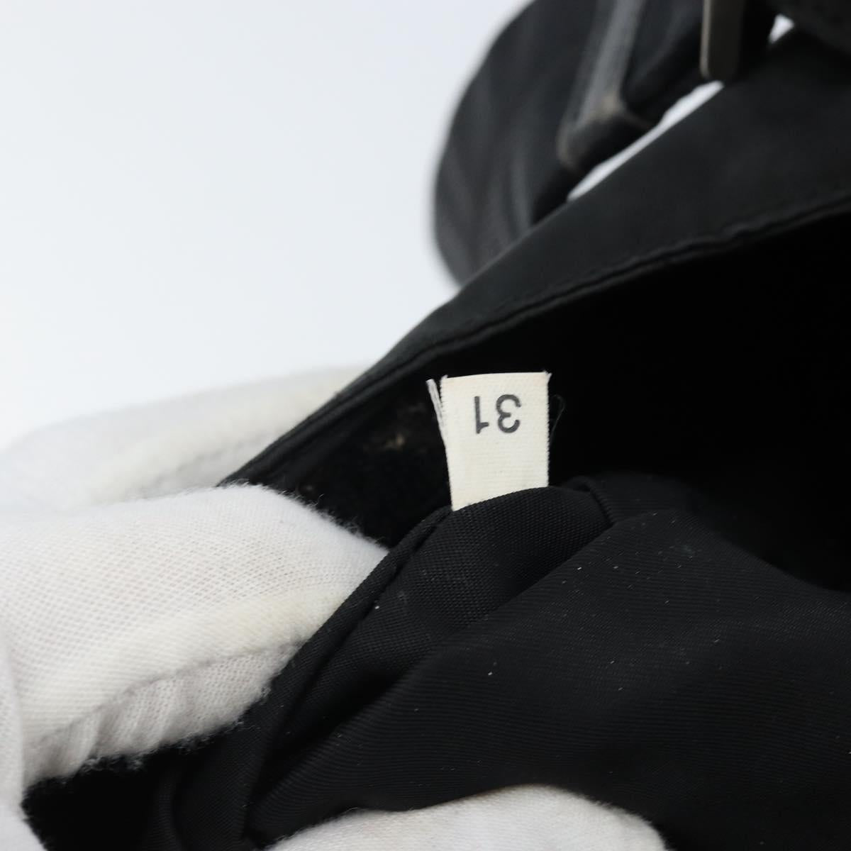 PRADA Shoulder Bag Nylon Black Silver Auth ka2860