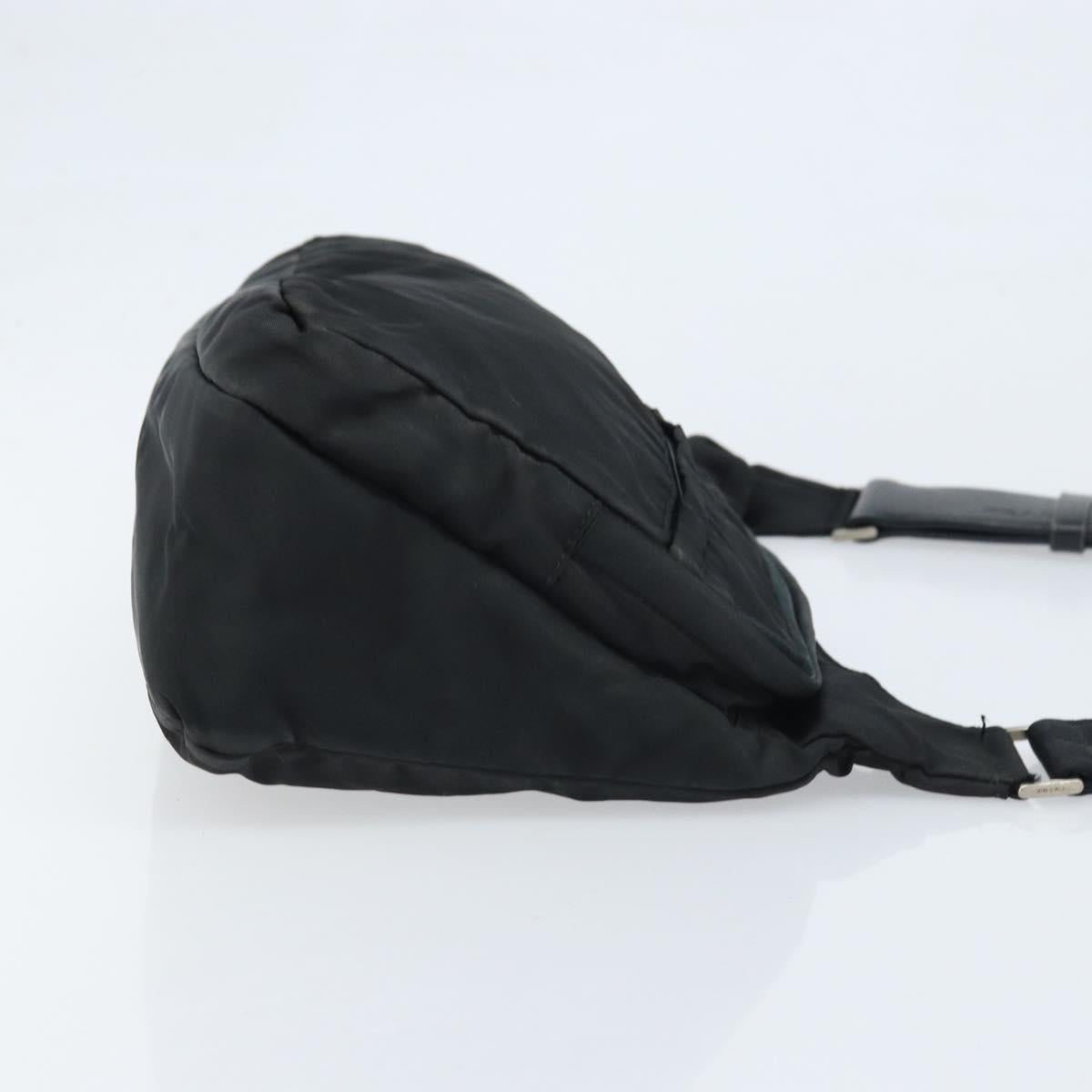 PRADA Shoulder Bag Nylon Black Silver Auth ka2860