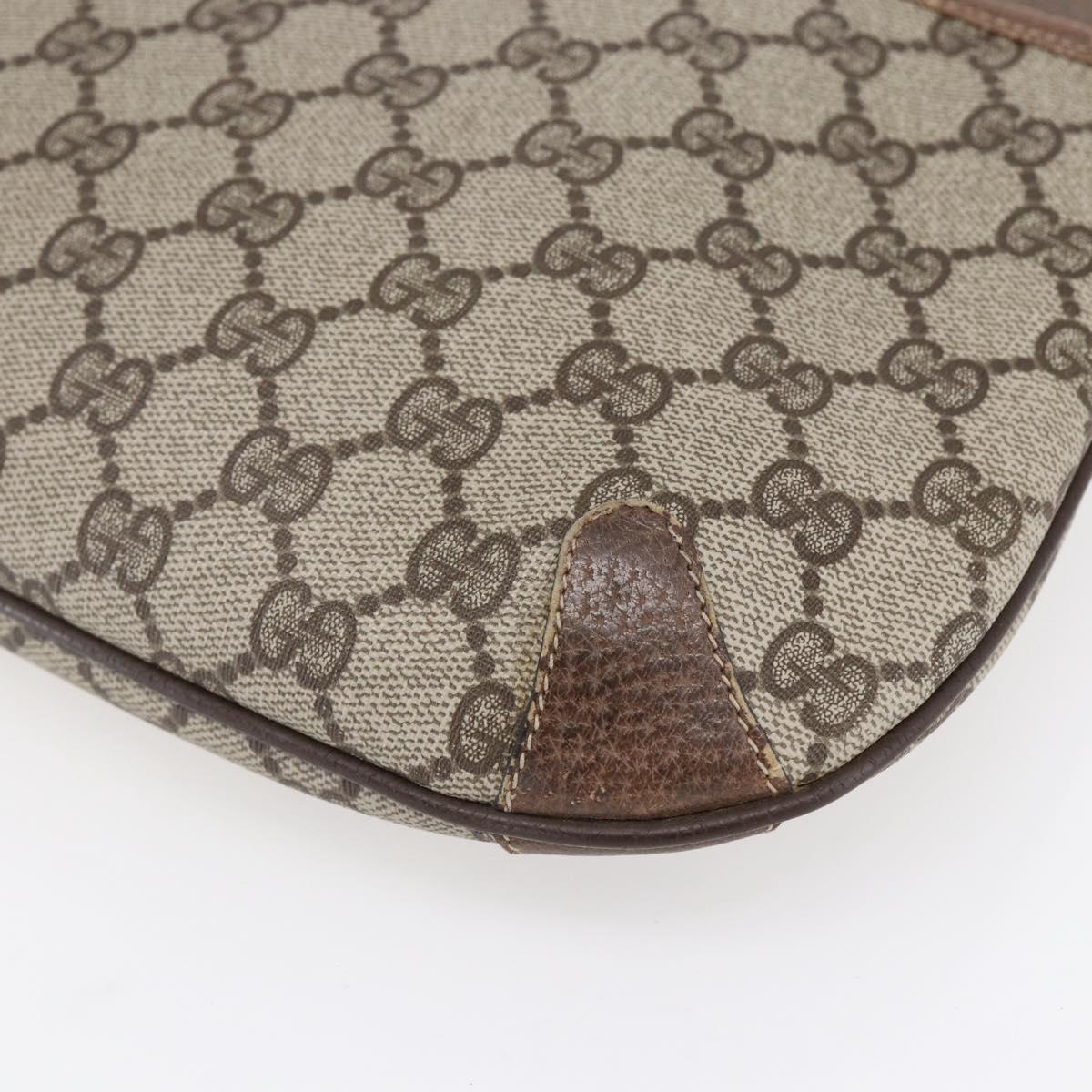 GUCCI GG Supreme Web Sherry Line Bag PVC Beige Gold Red 904 02 026 Auth ka287