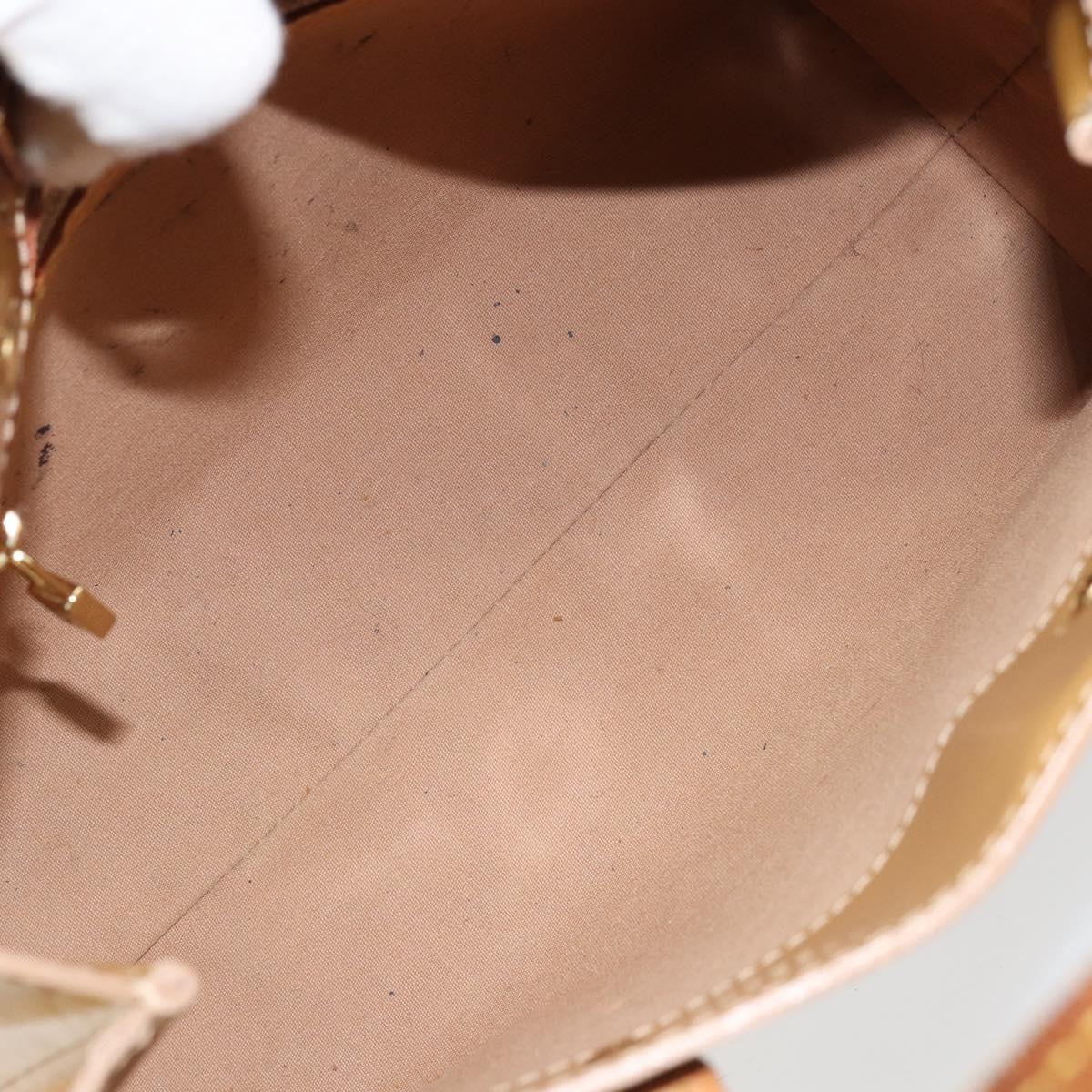 LOUIS VUITTON Monogram Vernis Reade PM Hand Bag Noisette M91334 LV Auth ka2870