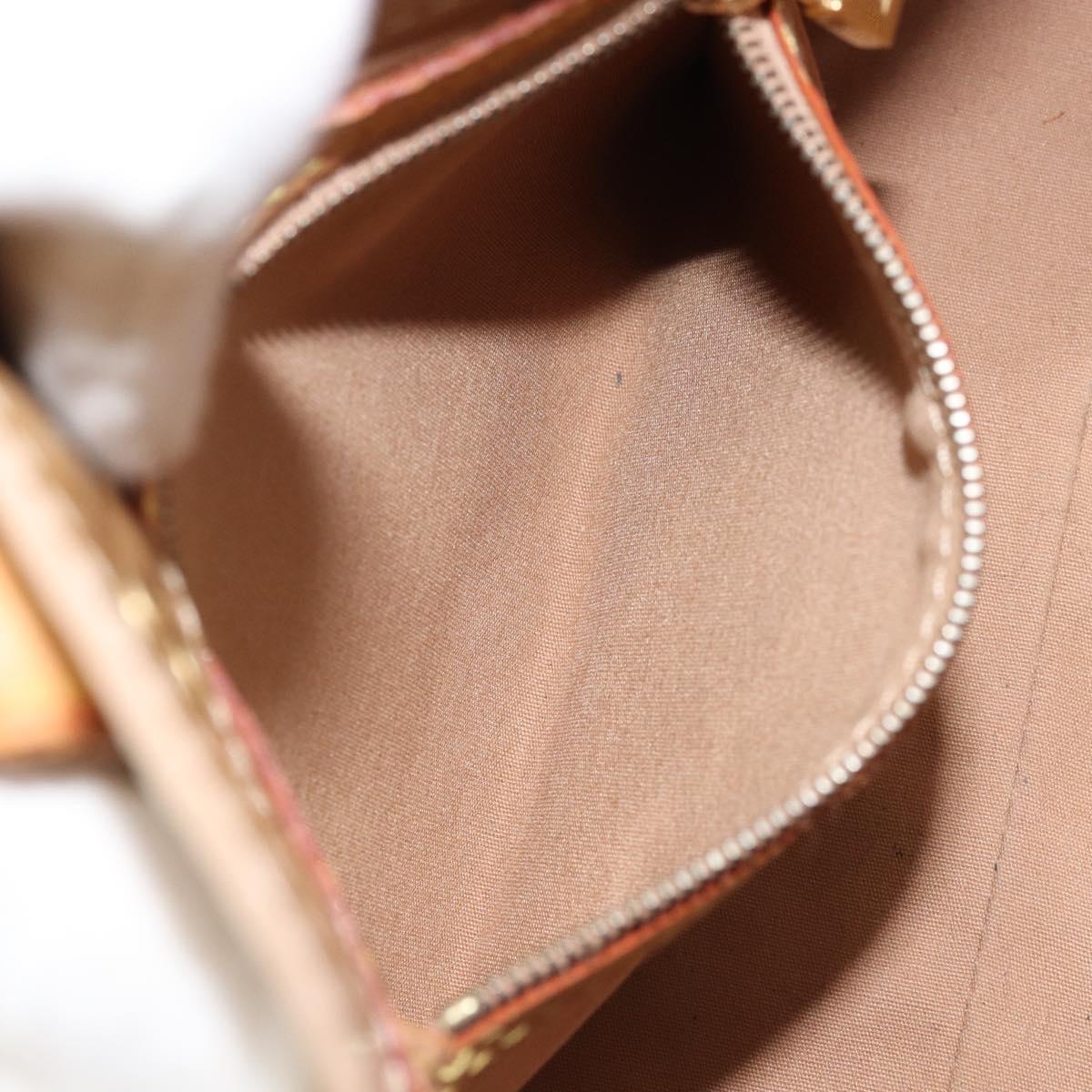 LOUIS VUITTON Monogram Vernis Reade PM Hand Bag Noisette M91334 LV Auth ka2870