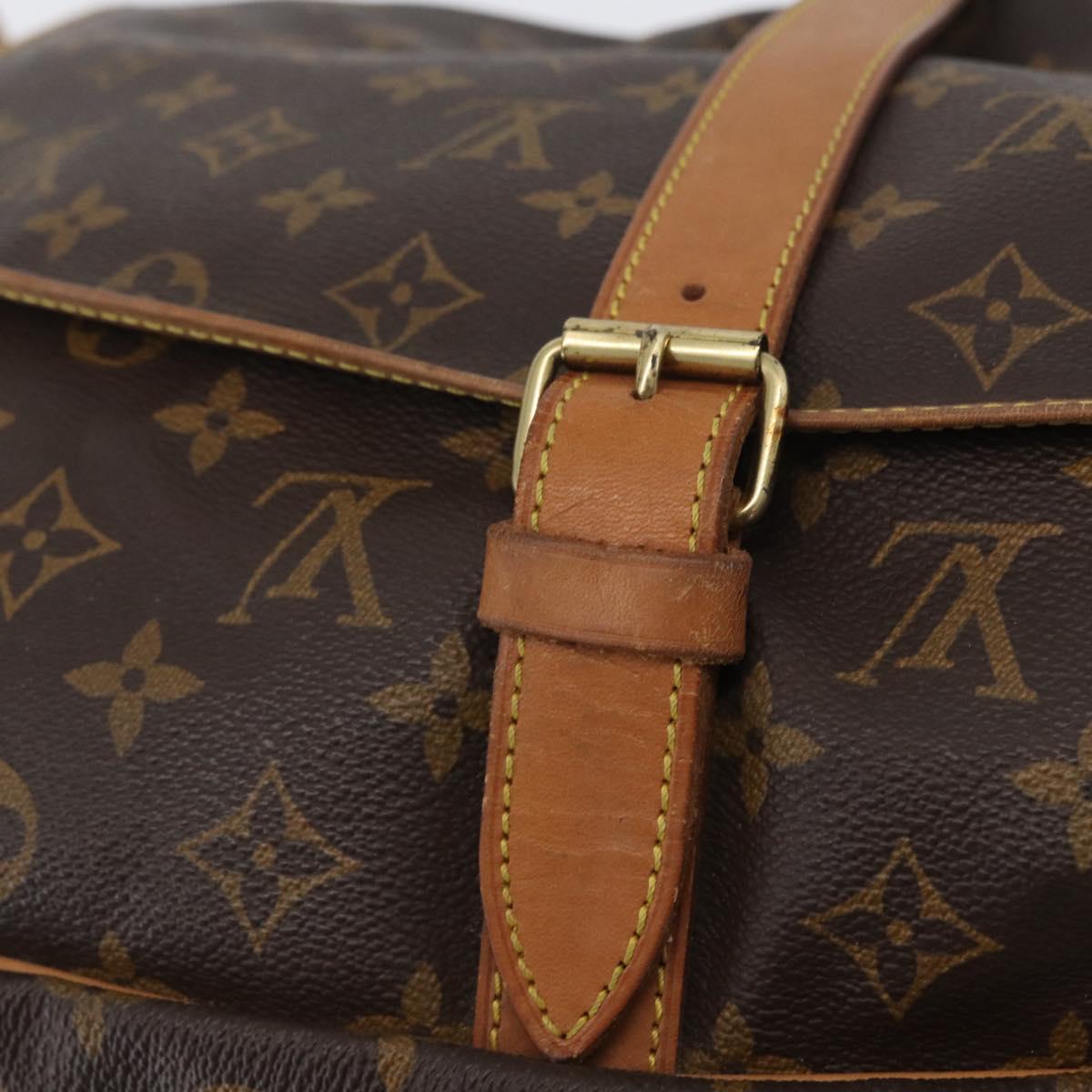 LOUIS VUITTON Monogram Saumur 35 Shoulder Bag M42254 LV Auth ka2872