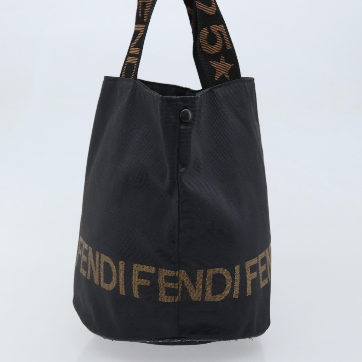 FENDI Tote Bag Canvas Black Auth ka2877