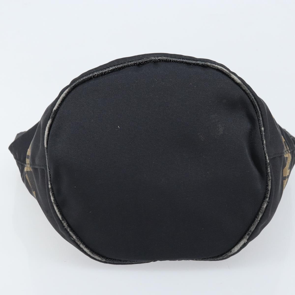 FENDI Tote Bag Canvas Black Auth ka2877