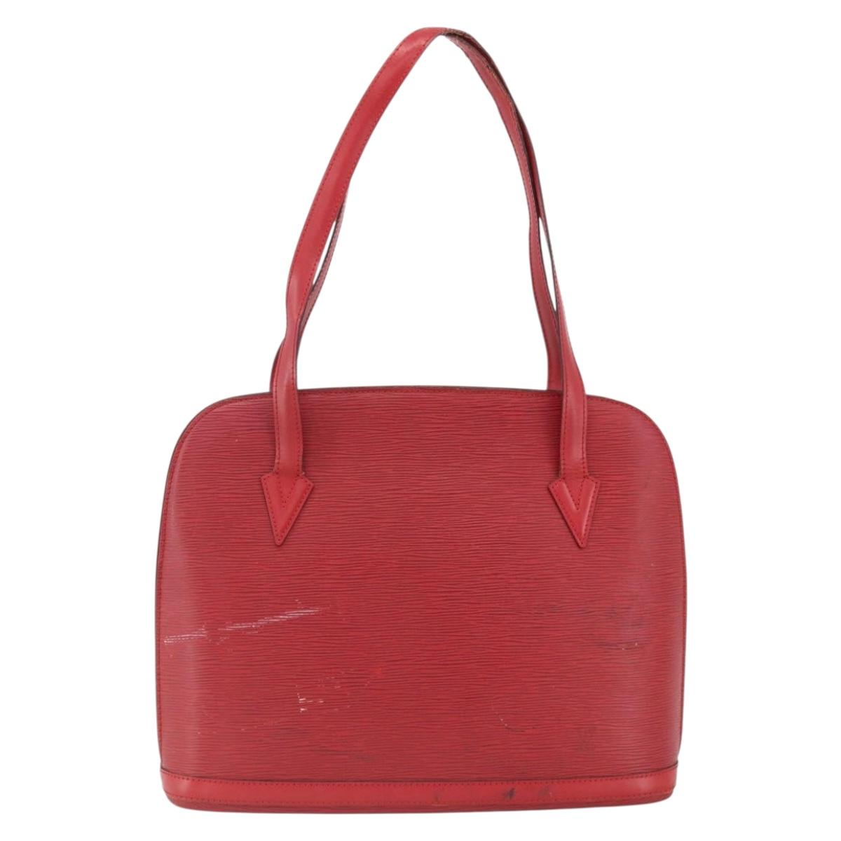 LOUIS VUITTON Epi Lussac Shoulder Bag Red M52287 LV Auth ka2880