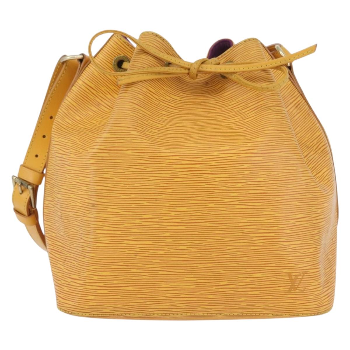LOUIS VUITTON Epi Petit Noe Shoulder Bag Yellow M44109 LV Auth ka2883