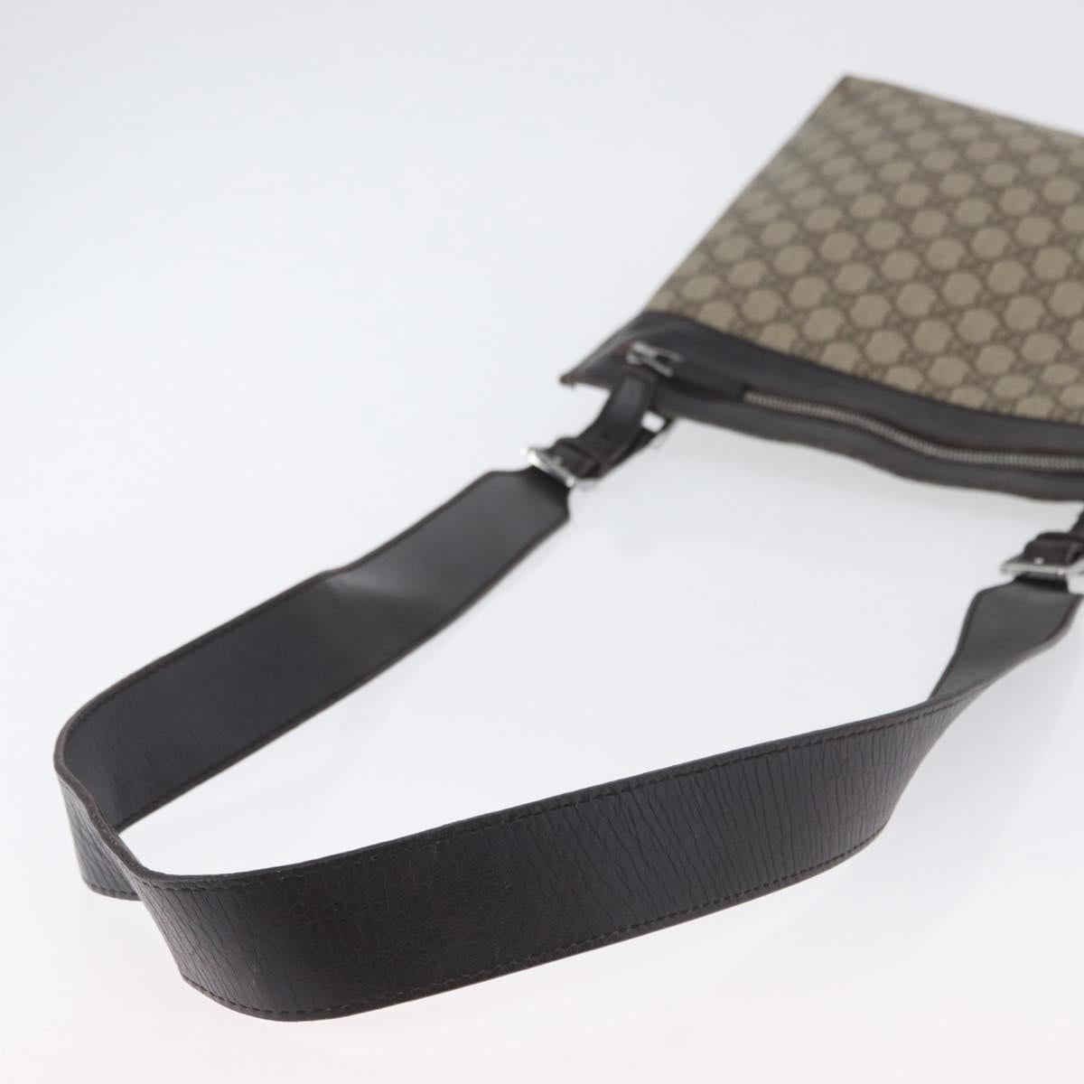 GUCCI GG Supreme Shoulder Bag PVC Beige Silver 92560 Auth ka2891