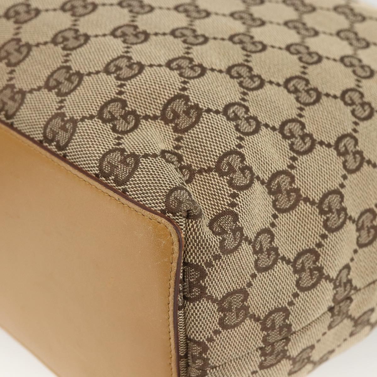 GUCCI GG Canvas Tote Bag Beige Gold 002 1098 2404 Auth ka2901