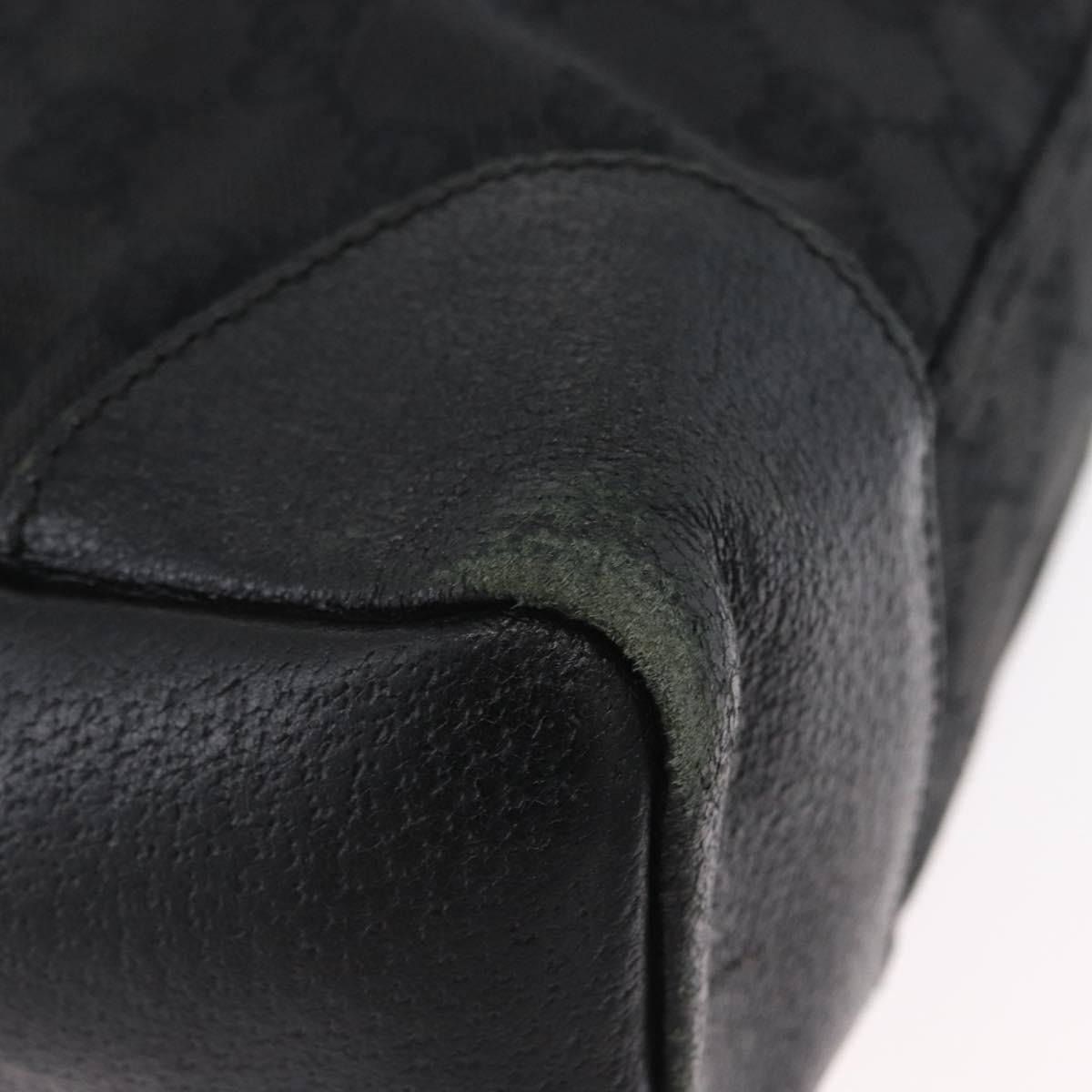 GUCCI GG Canvas Shoulder Bag Black Silver 110054 Auth ka2902