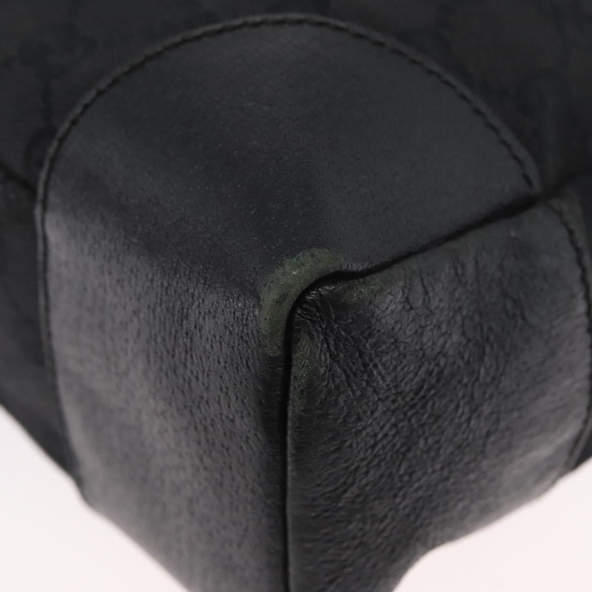 GUCCI GG Canvas Shoulder Bag Black Silver 110054 Auth ka2902