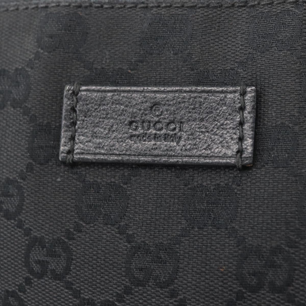 GUCCI GG Canvas Shoulder Bag Black Silver 110054 Auth ka2902