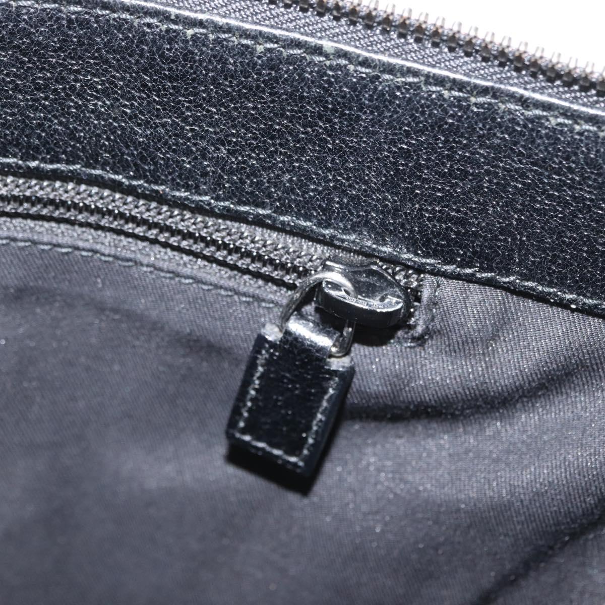 GUCCI GG Canvas Shoulder Bag Black Silver 110054 Auth ka2902