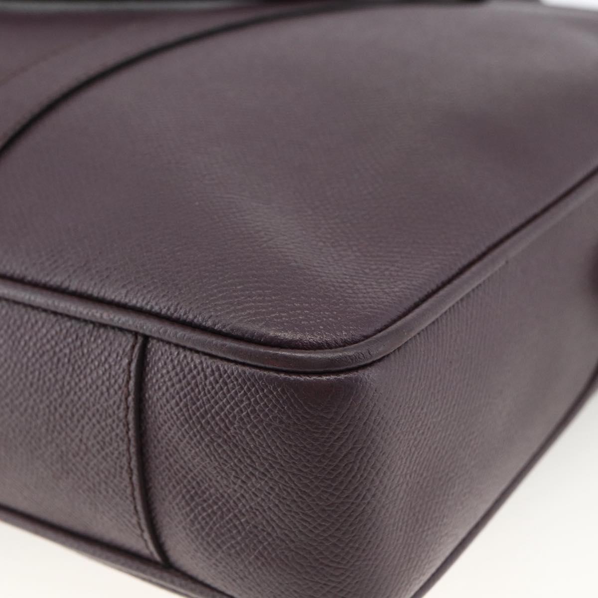 BURBERRY Hand Bag Leather Purple Silver Auth ka2917