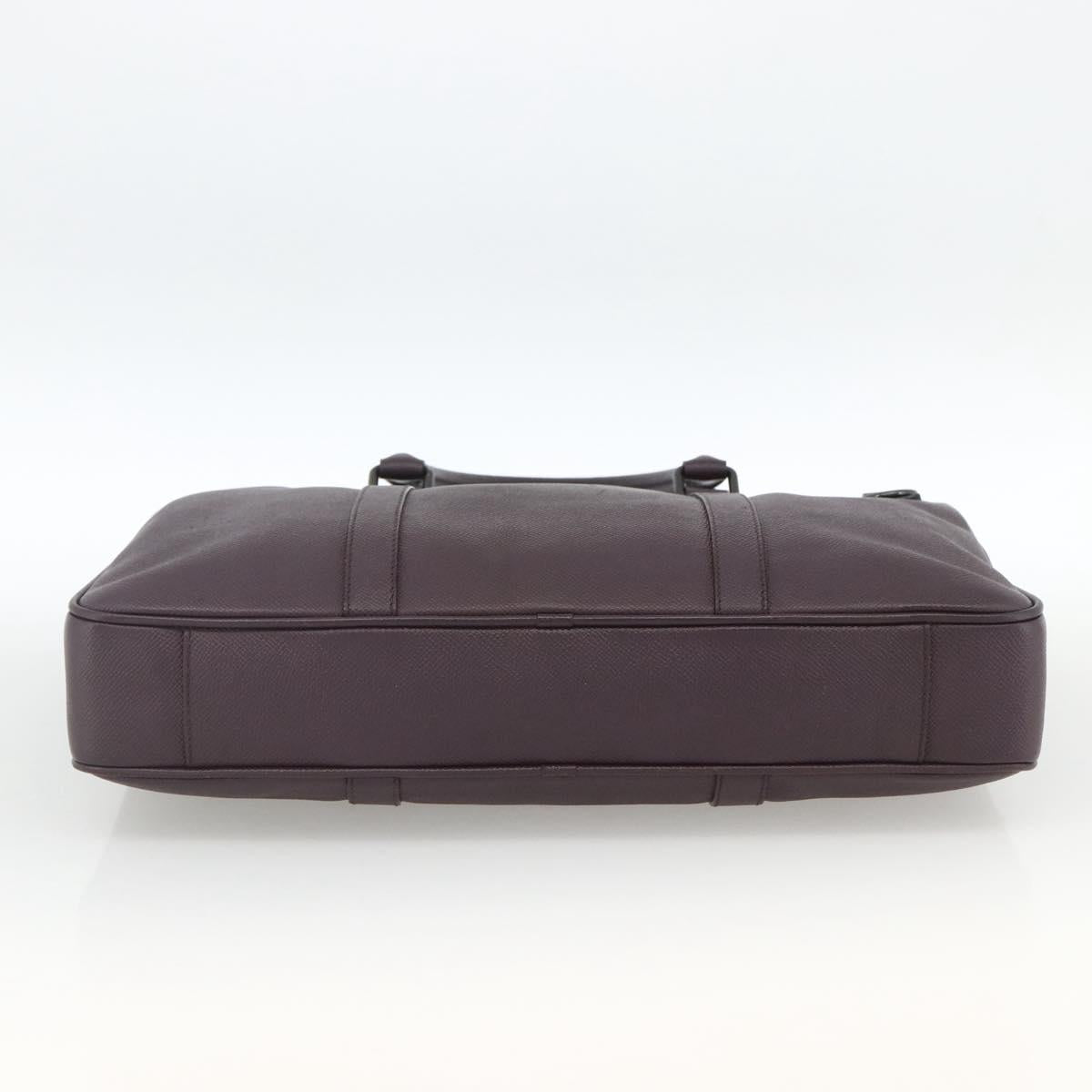 BURBERRY Hand Bag Leather Purple Silver Auth ka2917