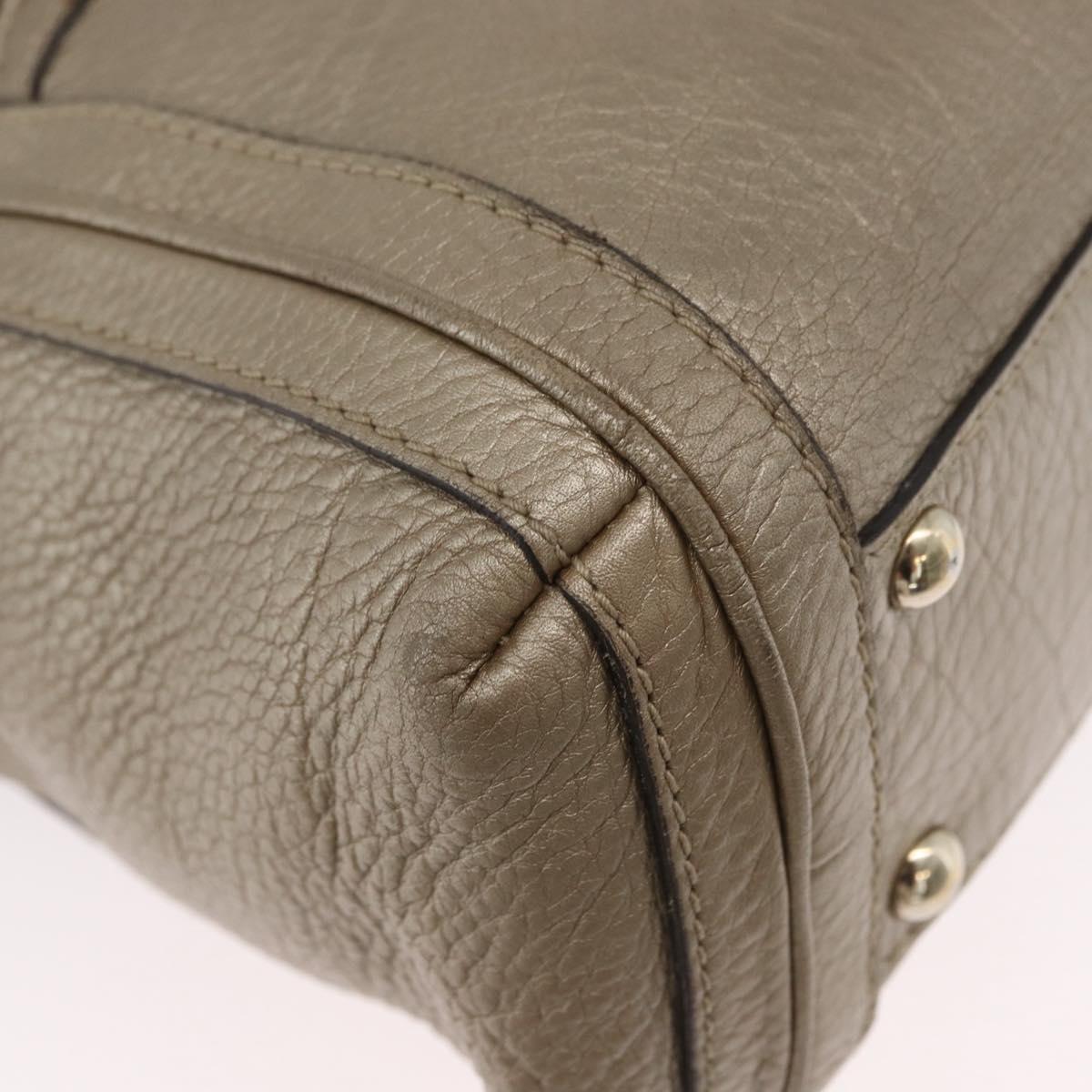 GUCCI Hand Bag Leather 2way Gold Tone 282300 Auth ka2918