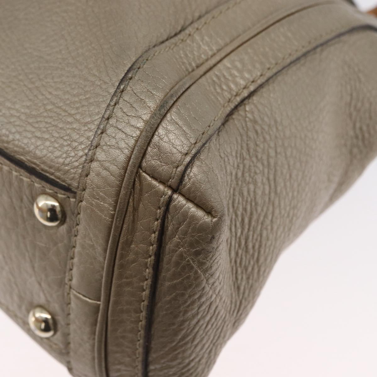 GUCCI Hand Bag Leather 2way Gold Tone 282300 Auth ka2918