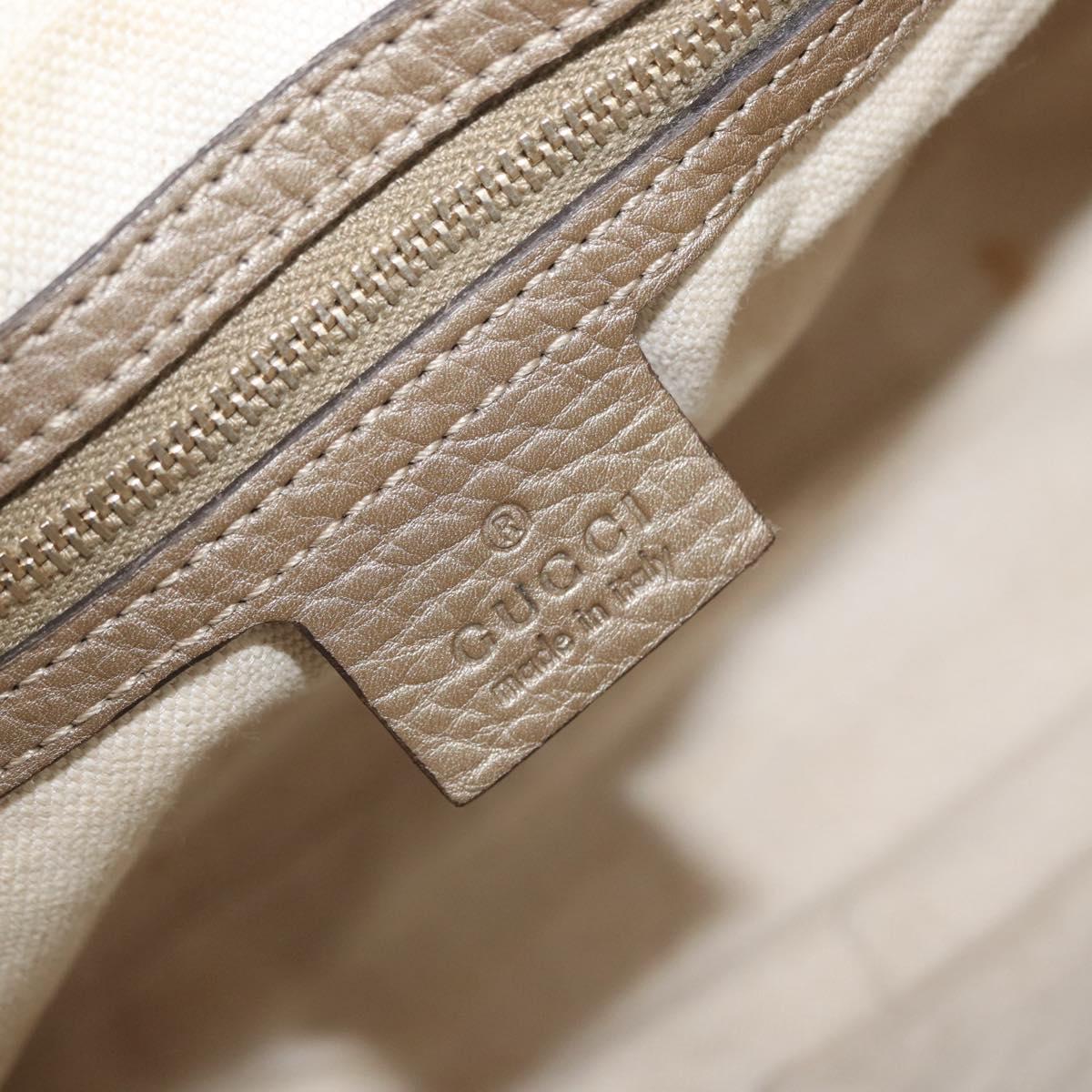 GUCCI Hand Bag Leather 2way Gold Tone 282300 Auth ka2918
