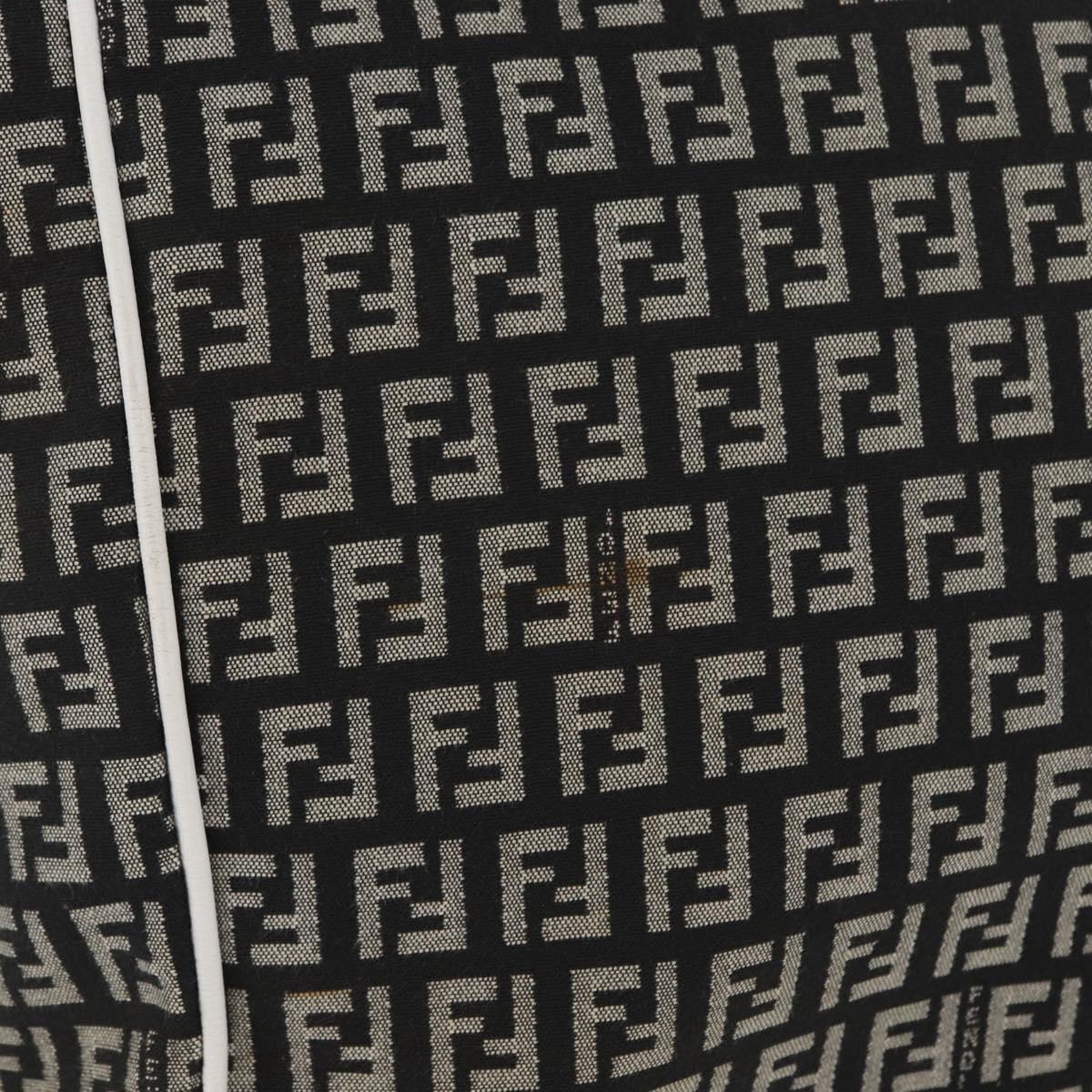 FENDI Zucchino Canvas Tote Bag Black Gray Auth ka2926