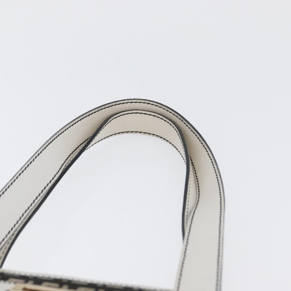 FENDI Zucchino Canvas Tote Bag Black Gray Auth ka2926