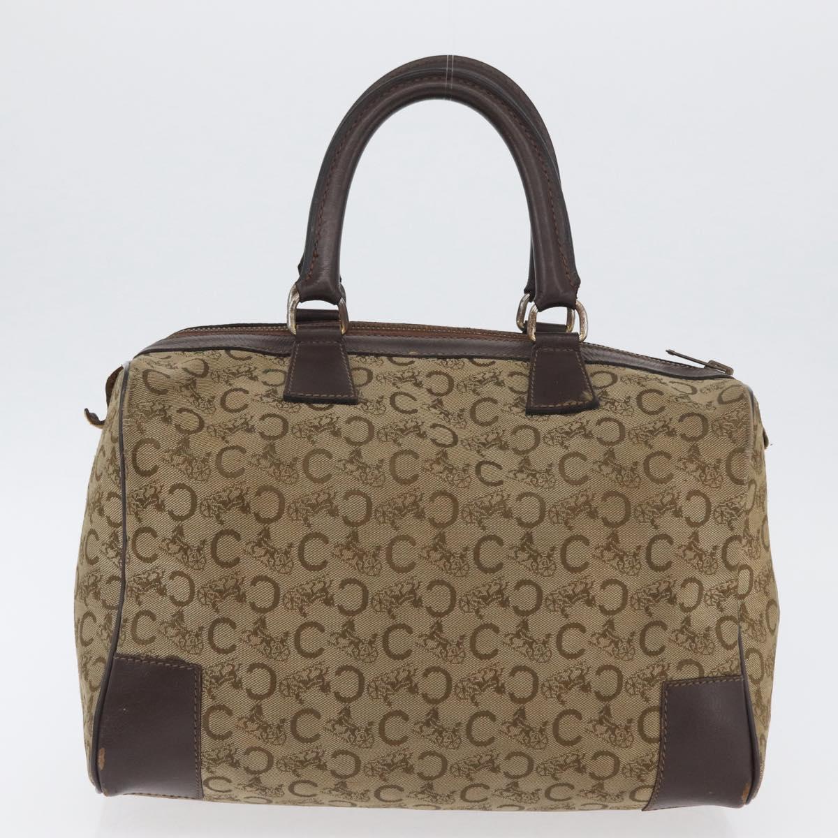 GUCCI Celine GG Supreme C Sulky Hand Bag PVC Canvas 2 Set Beige Auth ka2929