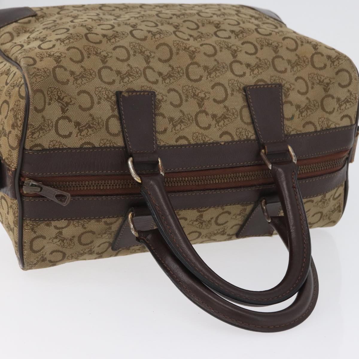 GUCCI Celine GG Supreme C Sulky Hand Bag PVC Canvas 2 Set Beige Auth ka2929