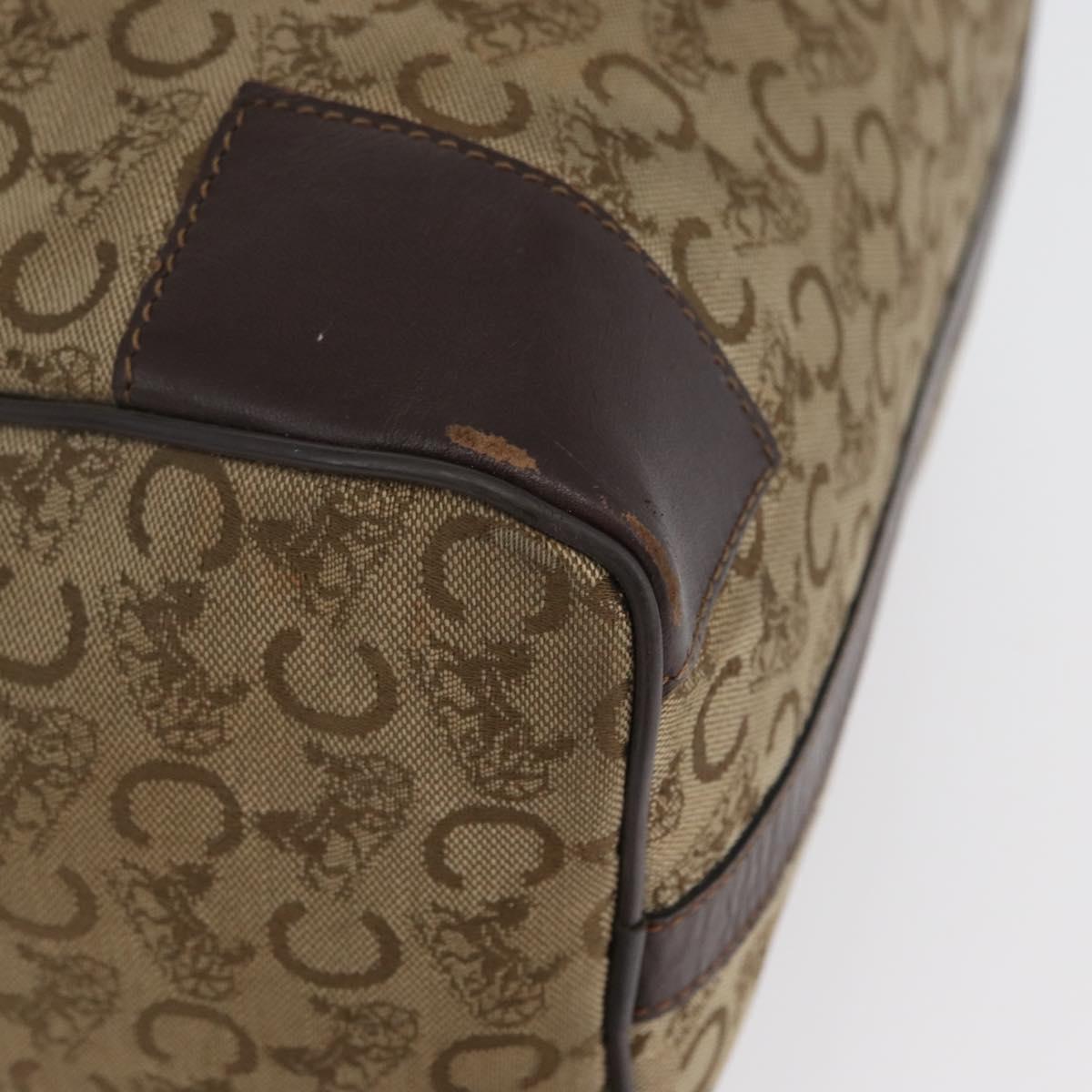 GUCCI Celine GG Supreme C Sulky Hand Bag PVC Canvas 2 Set Beige Auth ka2929