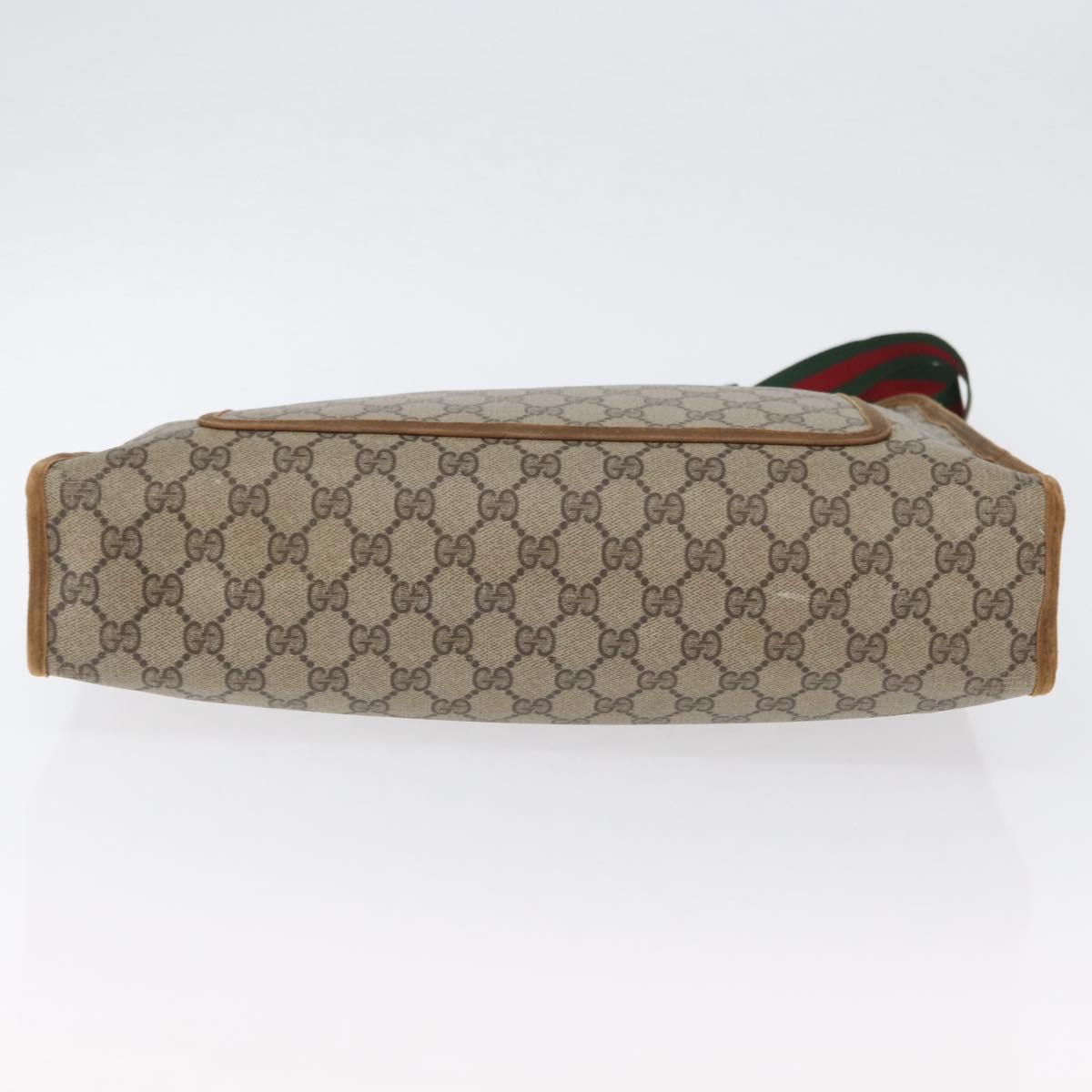 GUCCI Celine GG Supreme C Sulky Hand Bag PVC Canvas 2 Set Beige Auth ka2929