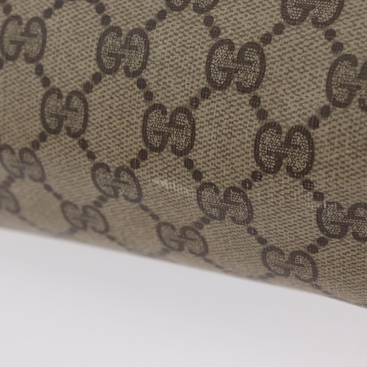 GUCCI Celine GG Supreme C Sulky Hand Bag PVC Canvas 2 Set Beige Auth ka2929