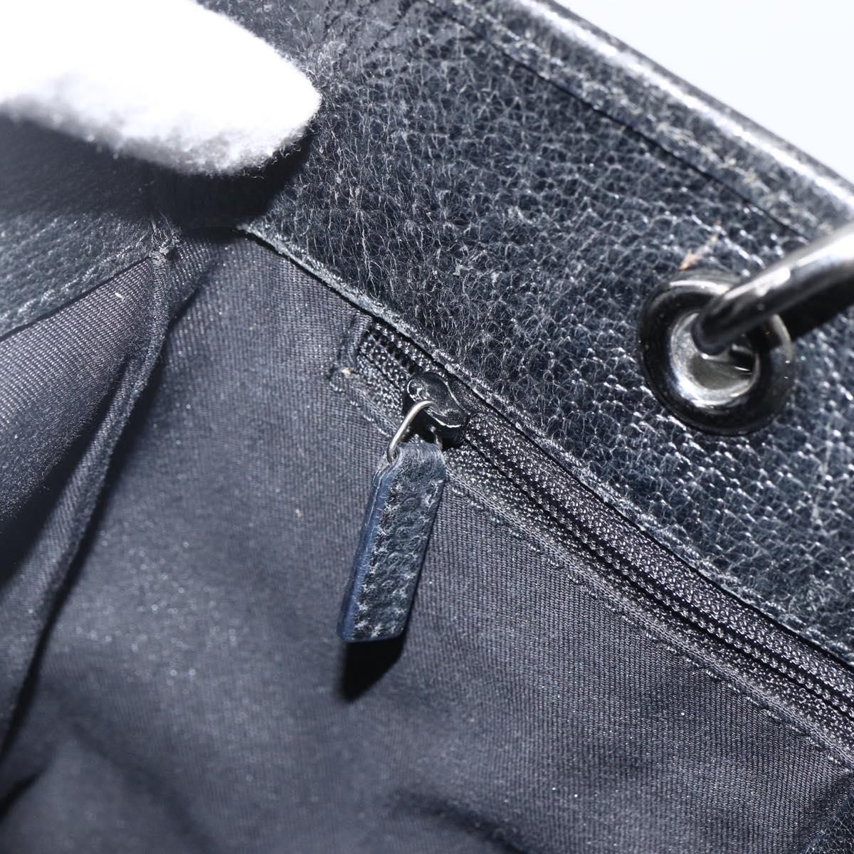 GUCCI GG Canvas Tote Bag Black Silver 120840 Auth ka2935