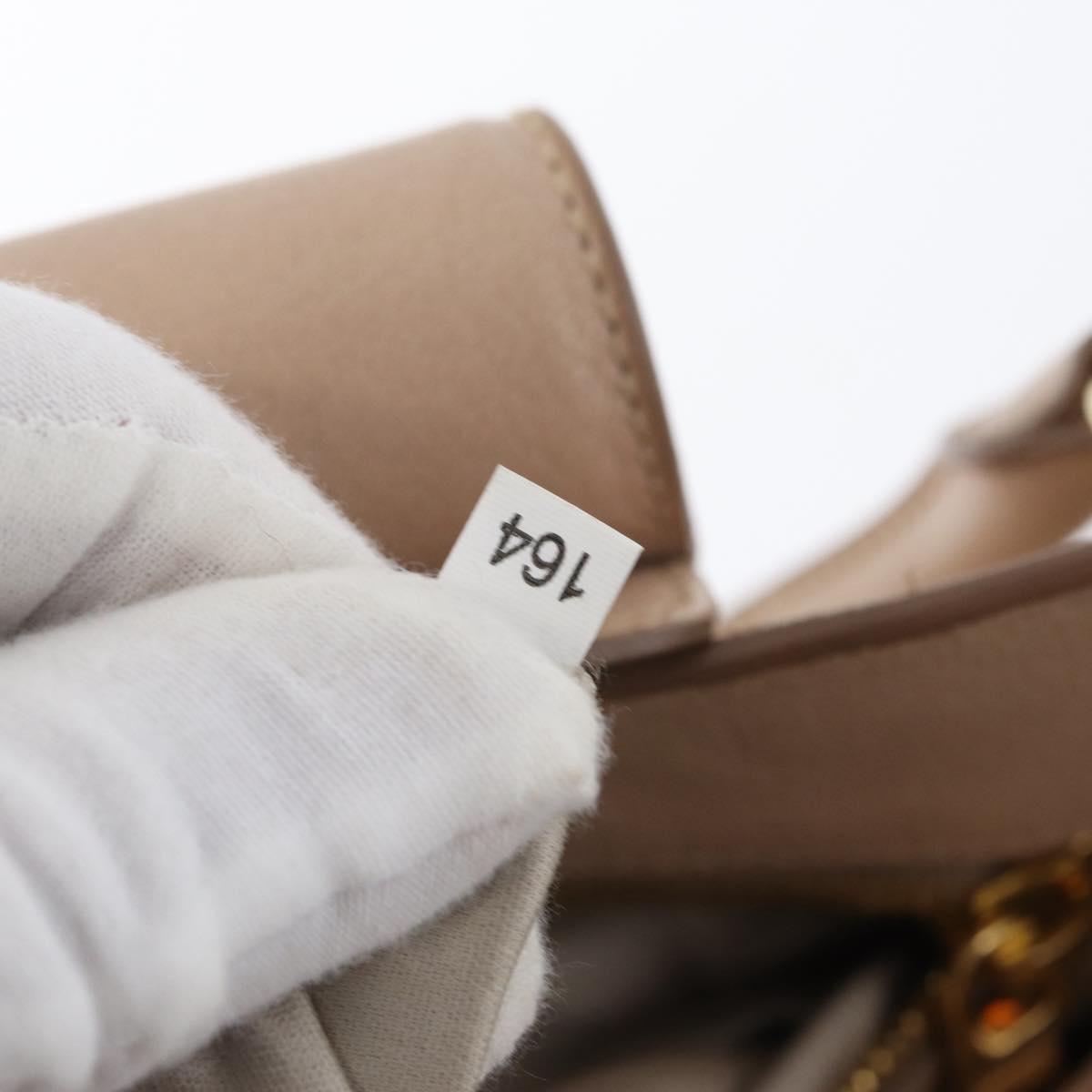Miu Miu Hand Bag Leather 2way Pink Gold Auth ka2936