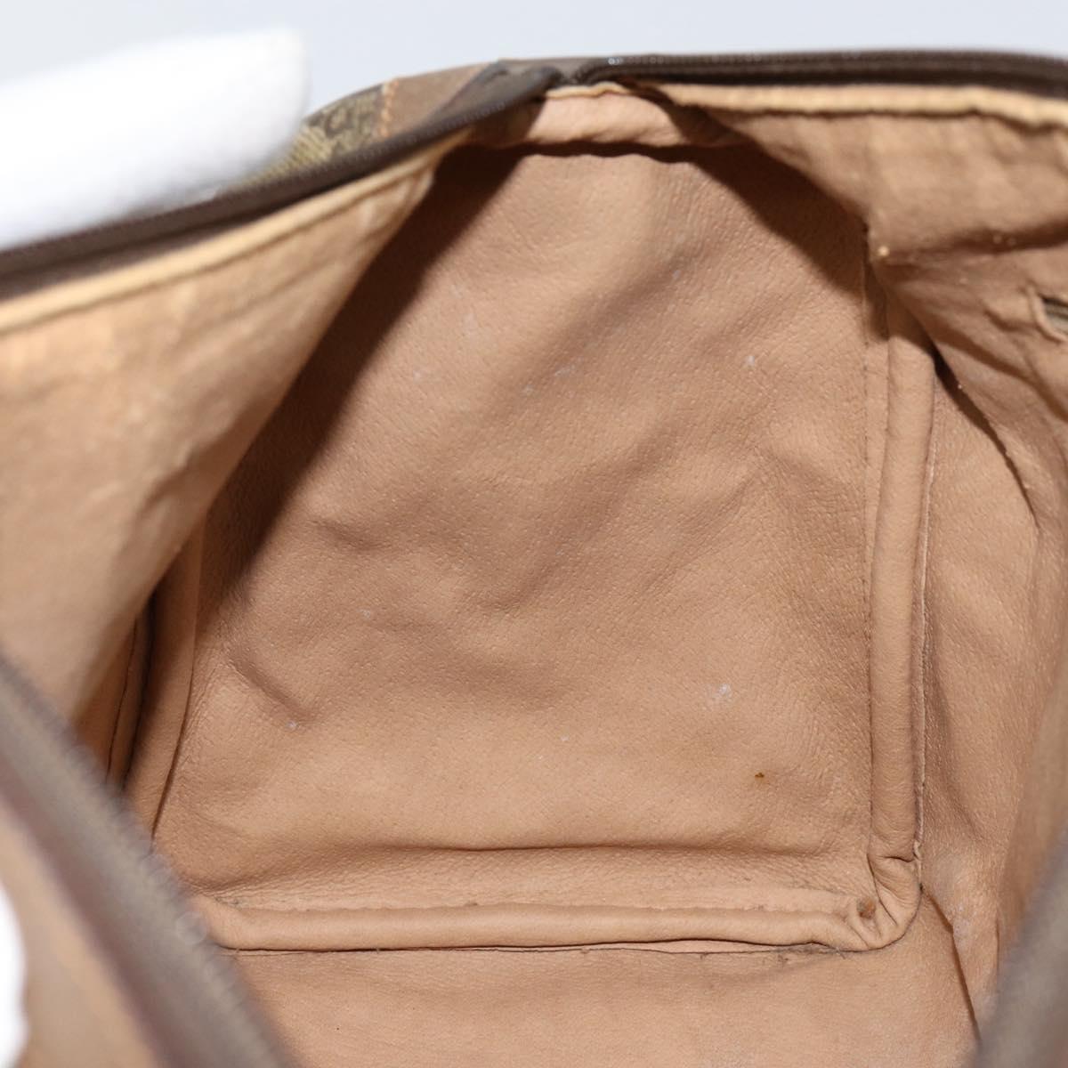 GUCCI GG Supreme Web Sherry Line Hand Bag PVC Beige Gold 58 02 007 Auth ka294