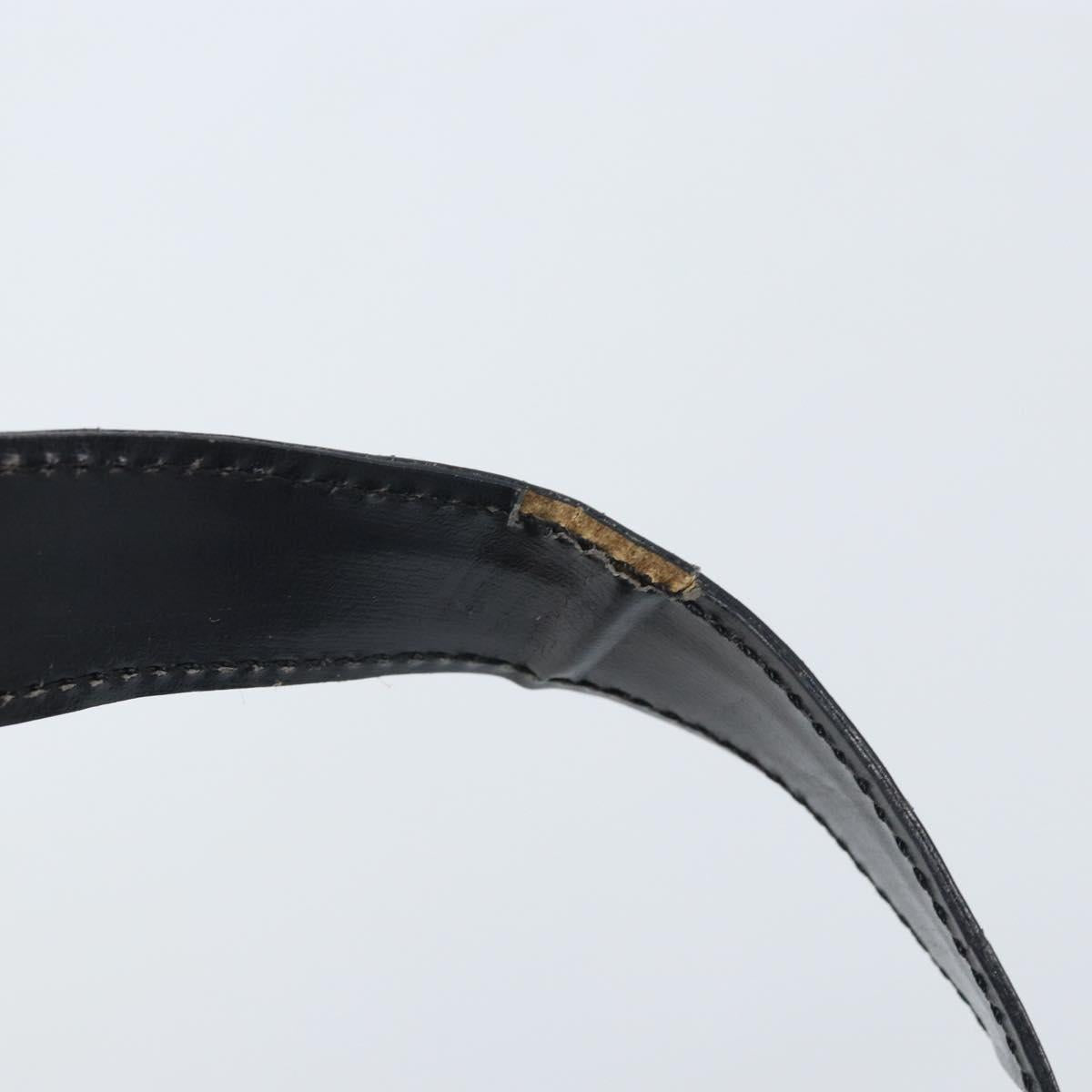 CELINE Shoulder Bag Leather Black Gold Auth ka2942