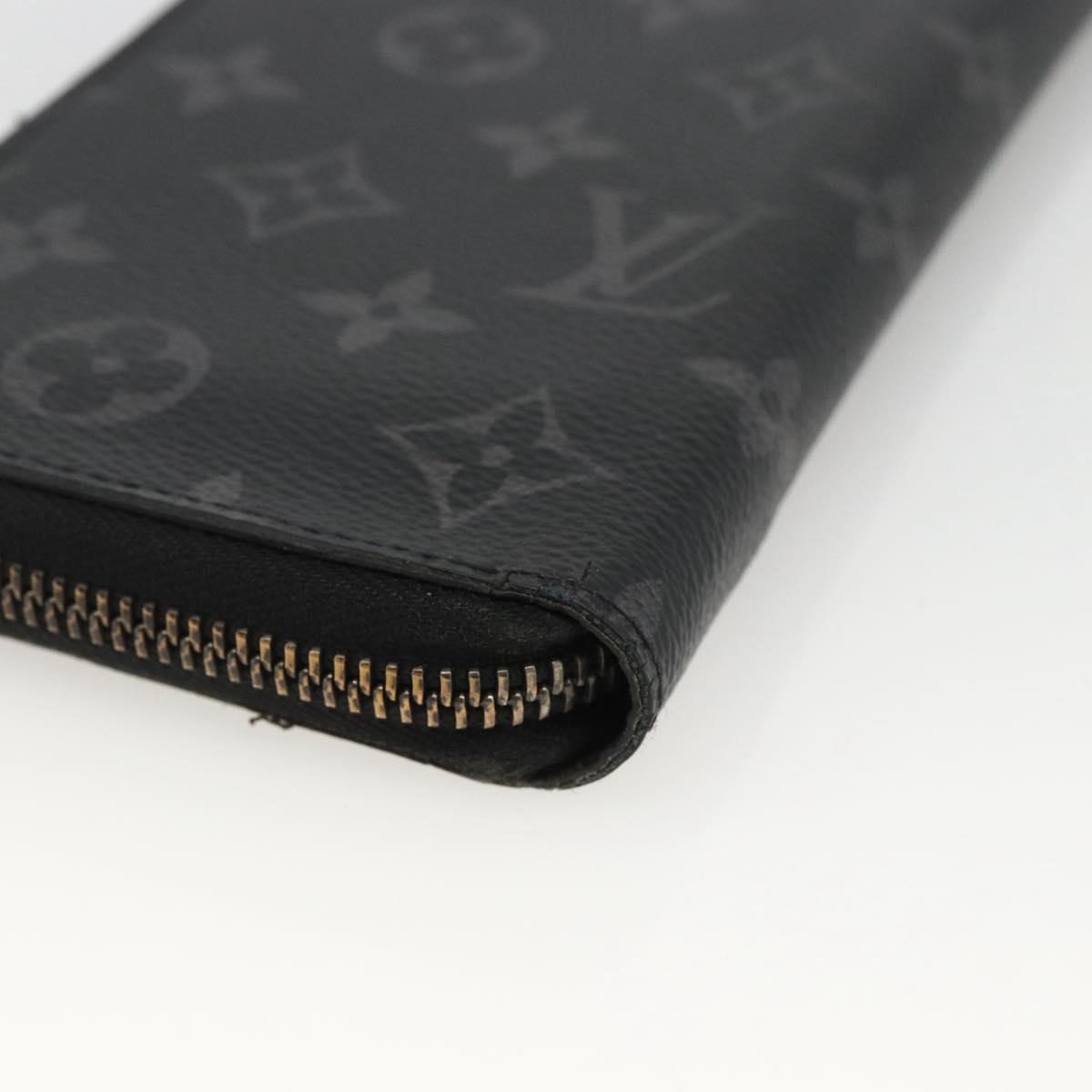 LOUIS VUITTON Monogram Eclipse Zippy Wallet Vertical Wallet M62295 Auth ka2951