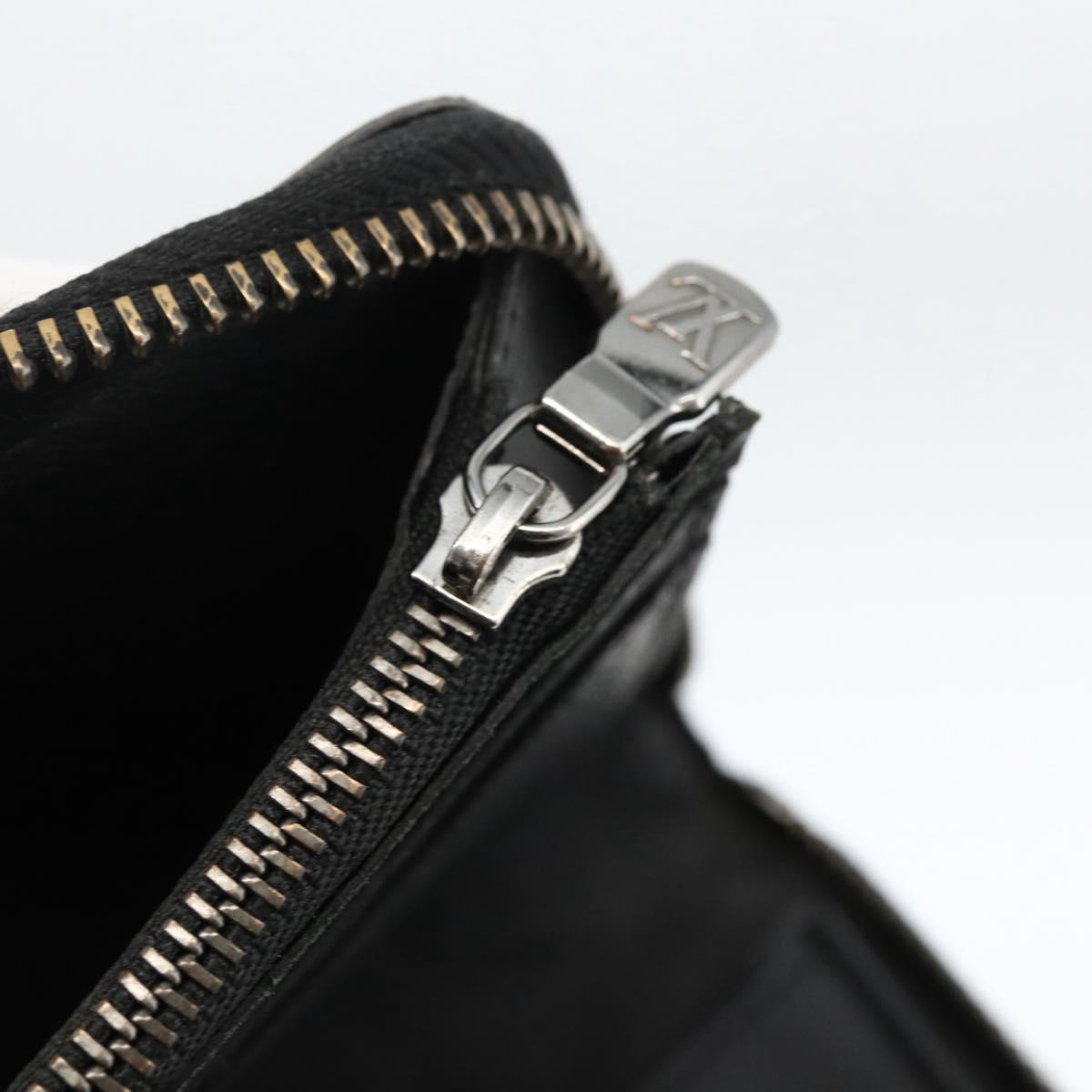 LOUIS VUITTON Monogram Eclipse Zippy Wallet Vertical Wallet M62295 Auth ka2951