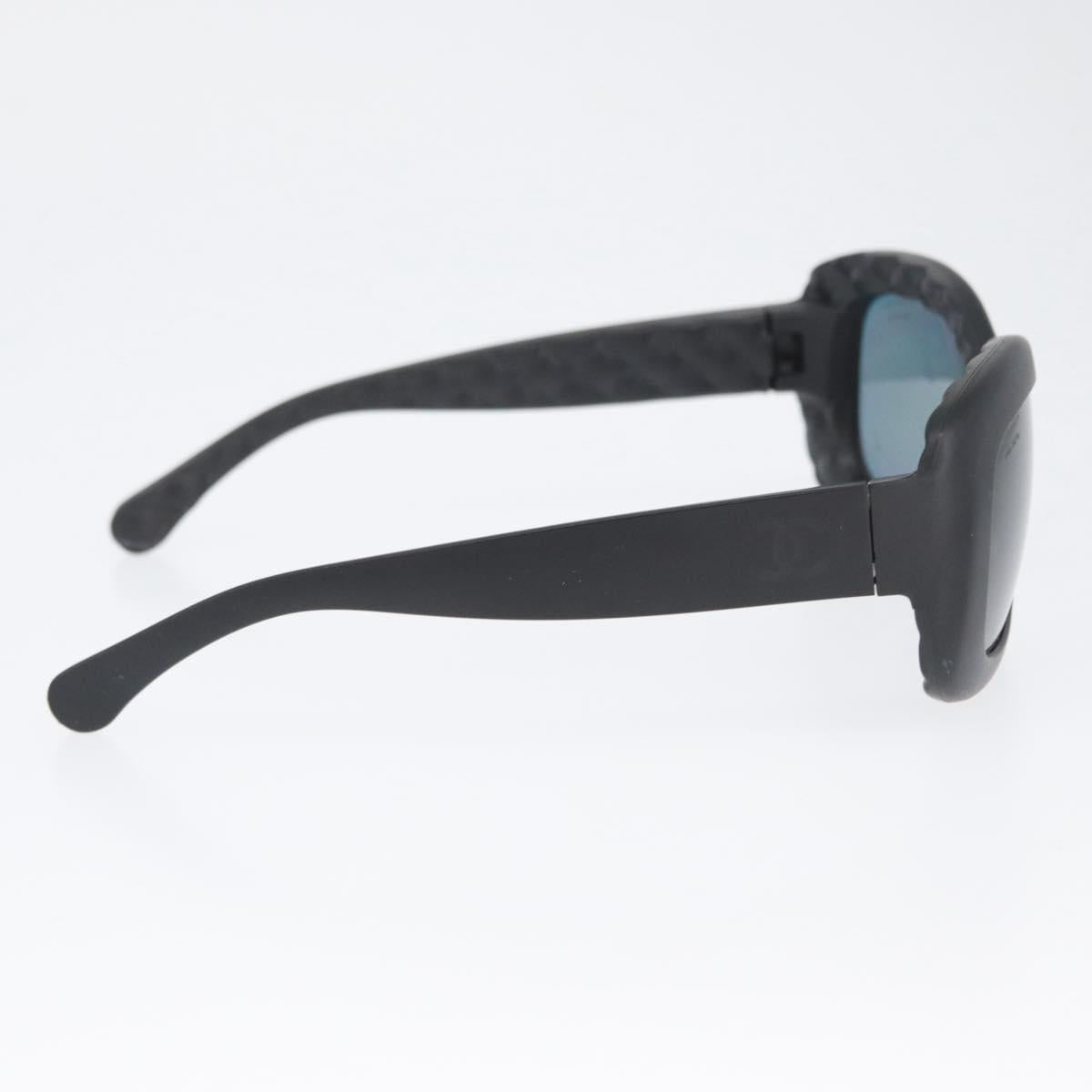 CHANEL Sunglasses plastic Black CC Auth ka2963