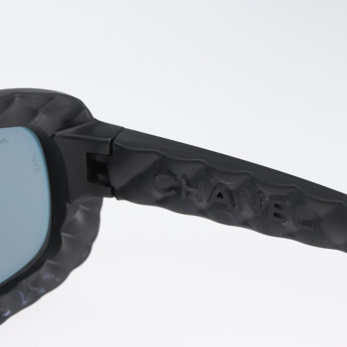 CHANEL Sunglasses plastic Black CC Auth ka2963