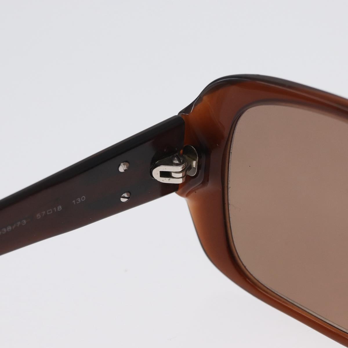 CHANEL Sunglasses plastic Brown CC Auth ka2964