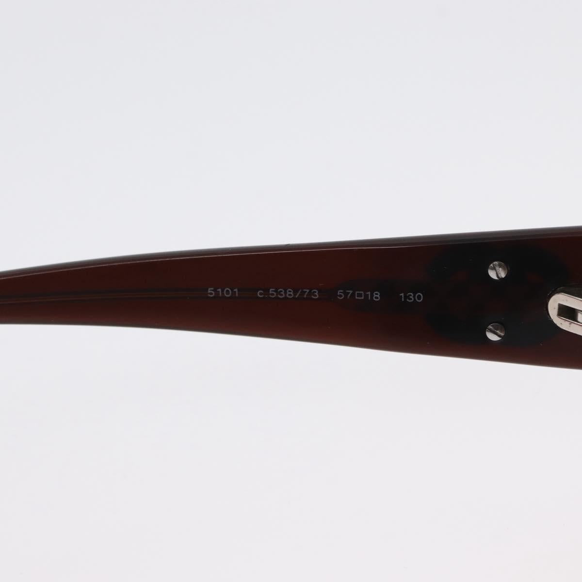 CHANEL Sunglasses plastic Brown CC Auth ka2964