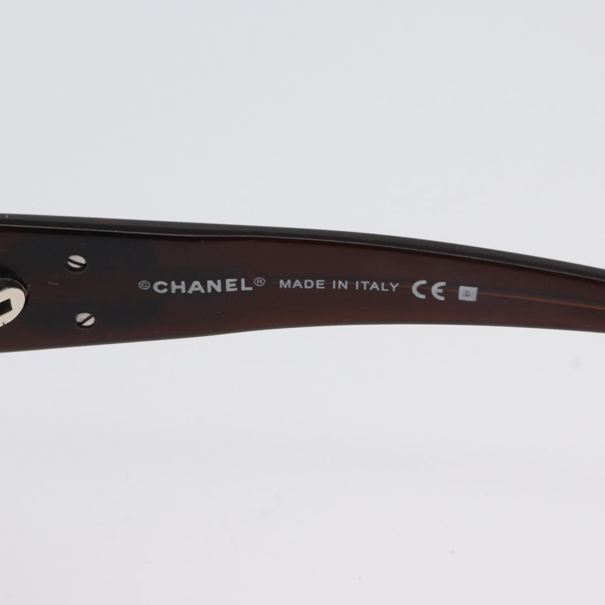 CHANEL Sunglasses plastic Brown CC Auth ka2964