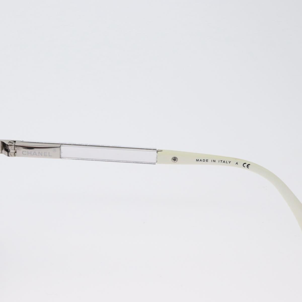 CHANEL Sunglasses metal Silver CC Auth ka2965