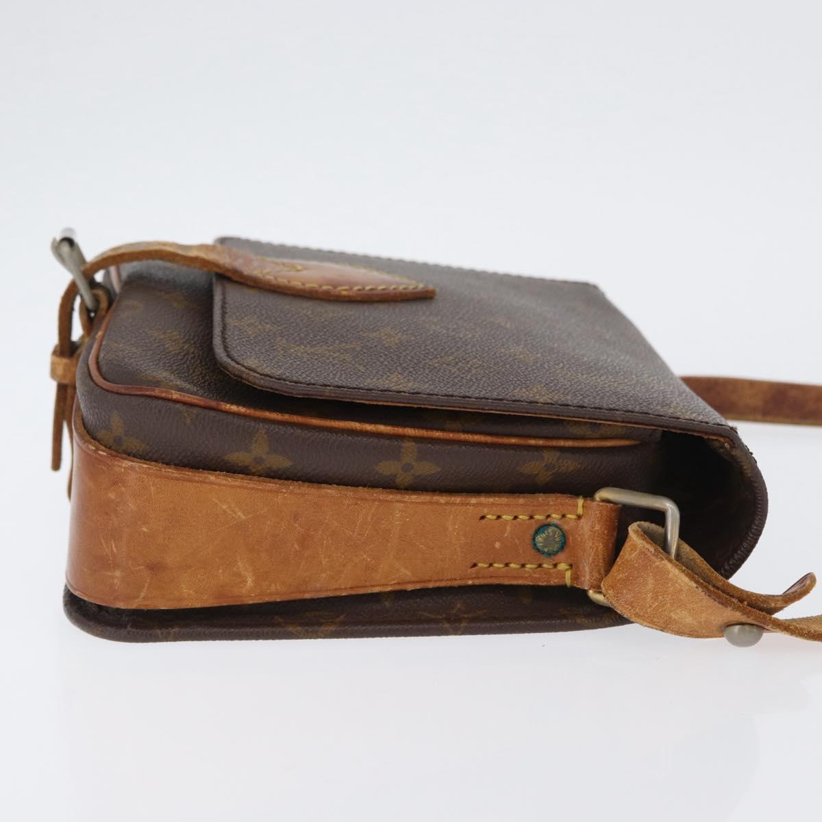LOUIS VUITTON Monogram Cartouchiere MM Bag Vintage M51253 LV Auth ka2974