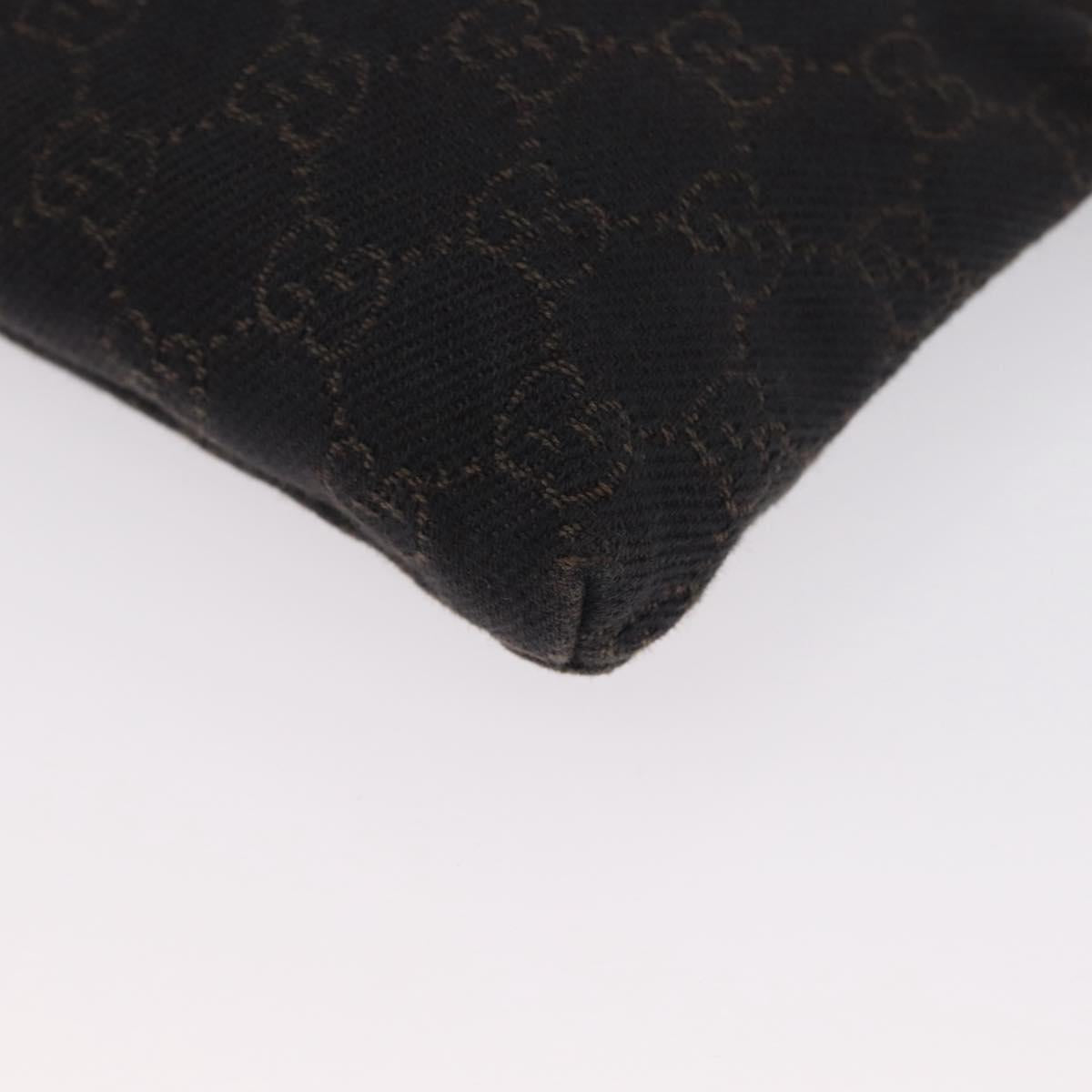 GUCCI GG Canvas Waist bag Dark Brown Silver 28566 Auth ka2977