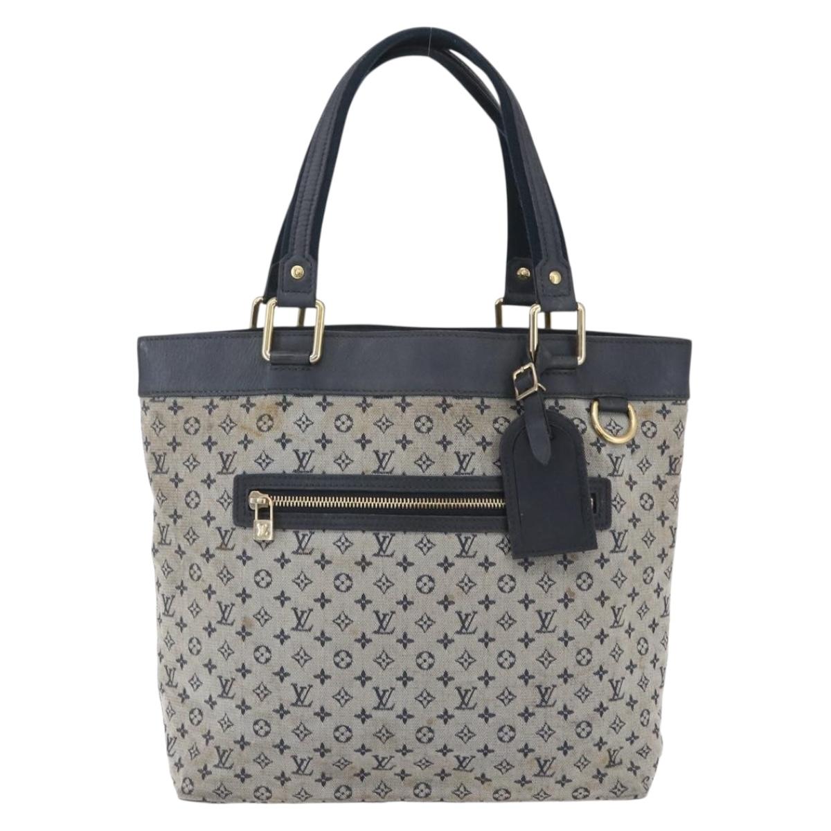 LOUIS VUITTON Monogram Mini Lucille GM Tote Bag TST Blue M92679 LV Auth ka298