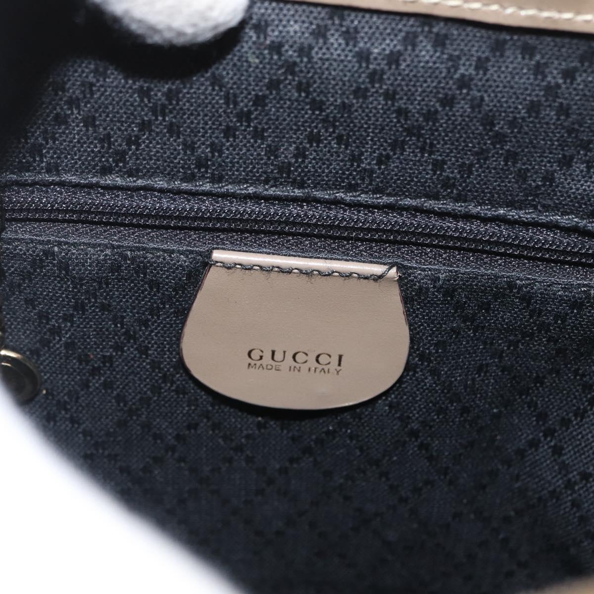 GUCCI Bamboo Backpack Patent leather Gold Tone 003 1705 0030 Auth ka2998