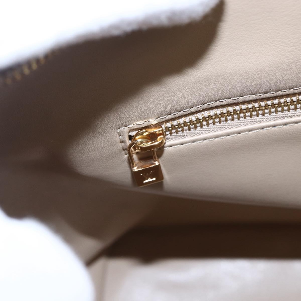 LOUIS VUITTON Monogram Vernis Houston Hand Bag Beige M91004 LV Auth ka300