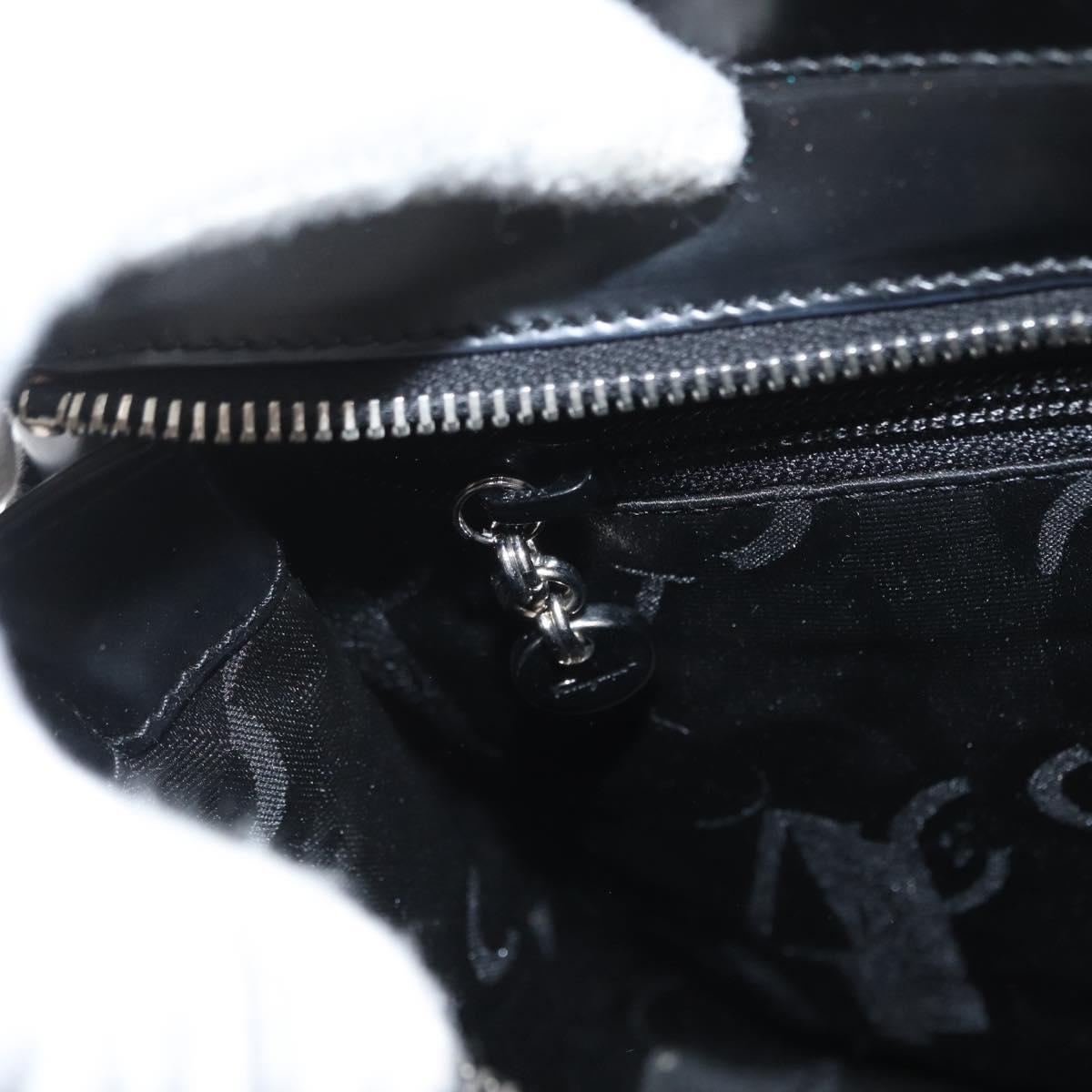 Salvatore Ferragamo Hand Bag Leather 2way Black Silver Auth ka3005